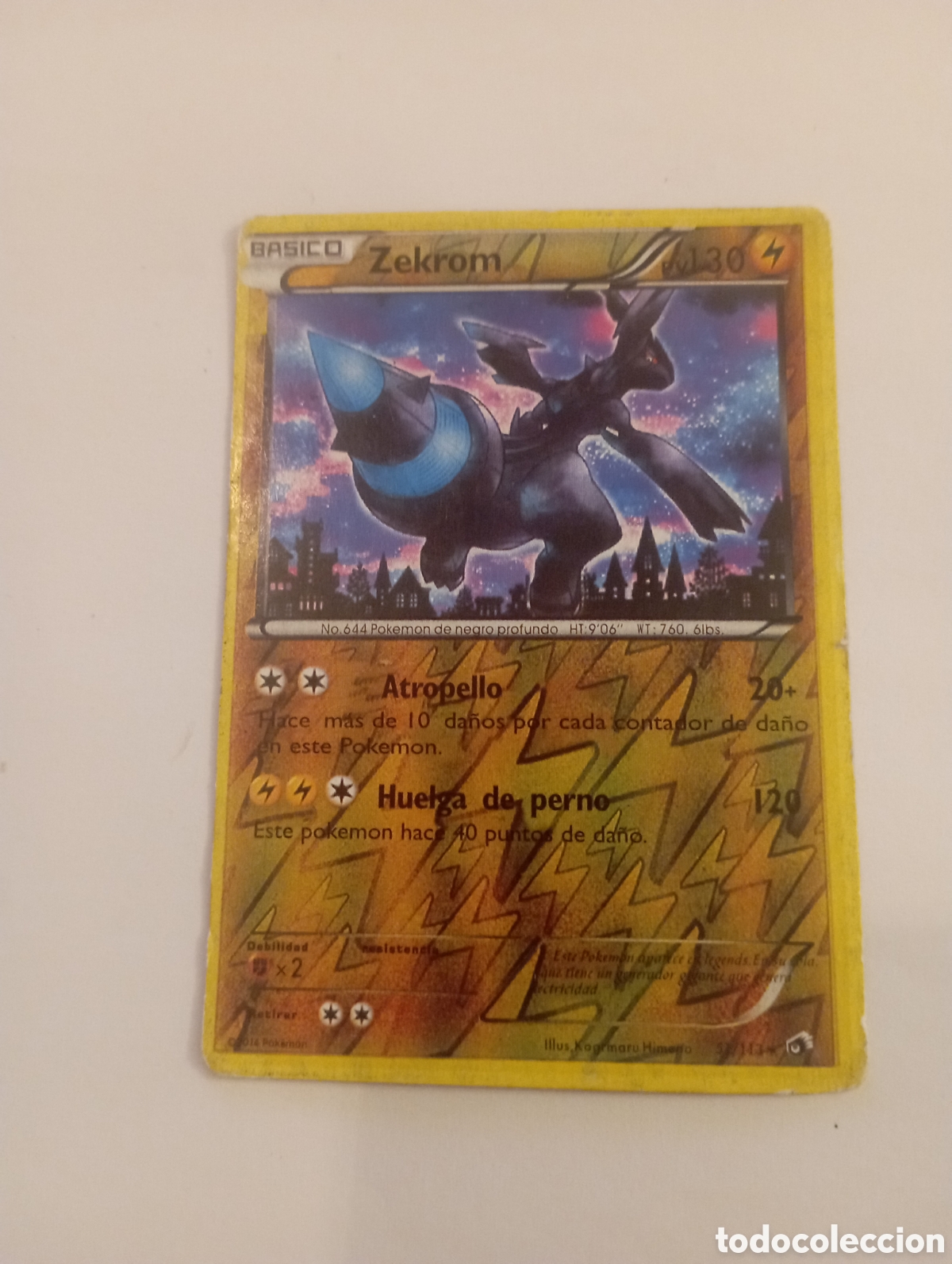 Otros Art&iacute;culos de Coleccionismo en Papel: BASICO ZECROM POKEMON CARD CARTA POKEMON