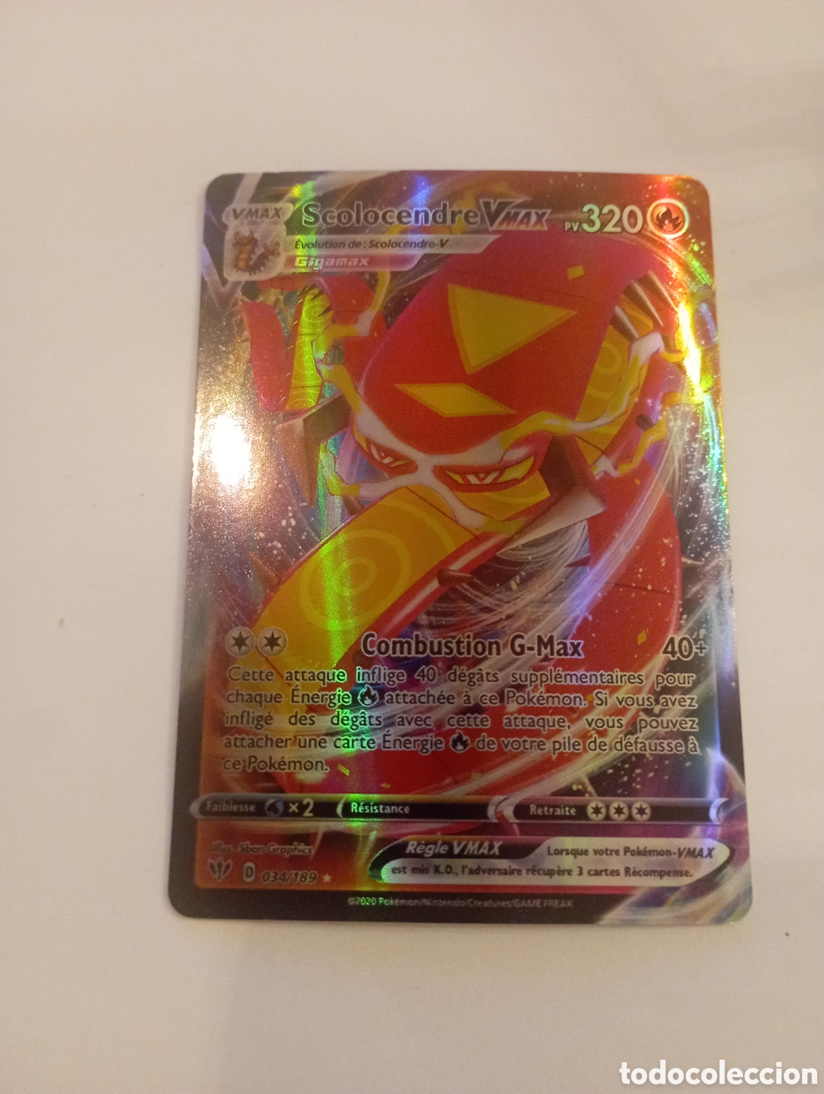 Otros Art&iacute;culos de Coleccionismo en Papel: SCOLOCENDRE VMAX POKEMON CARD CARTA POKEMON