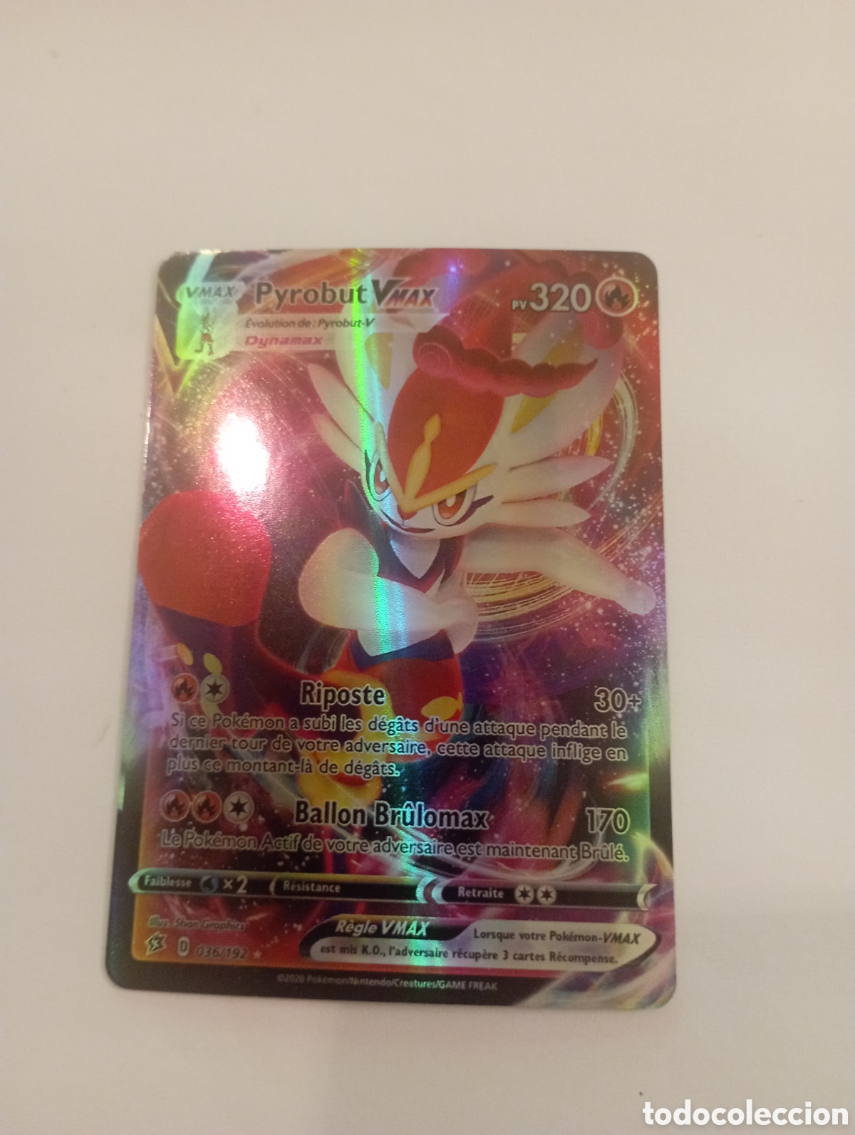 Otros Art&iacute;culos de Coleccionismo en Papel: PYROBUT VMAX POKEMON CARD CARTA POKEMON
