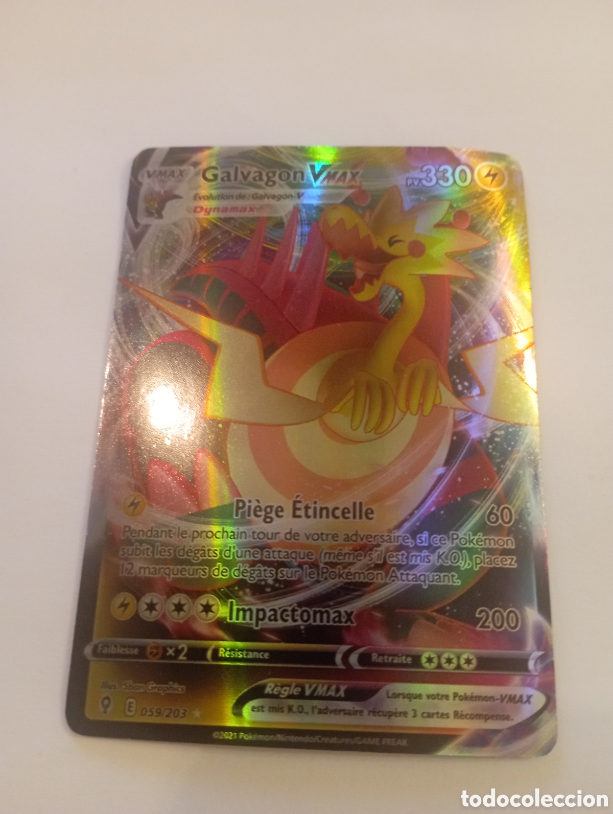 Otros Art&iacute;culos de Coleccionismo en Papel: GALVAGON VMAX POKEMON CARD CARTA POKEMON