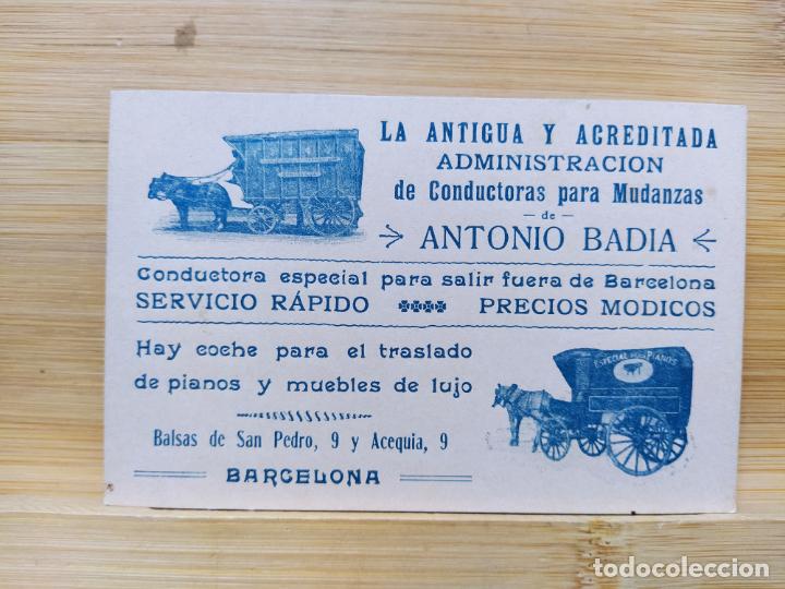 Sammelleidenschaft Andere Papierartikel: BARCELONA-CONDUCTORAS PARA MUDANZAS DE ANTONIO BADIA-PUBLICIDAD-VER FOTOS-(105.109)