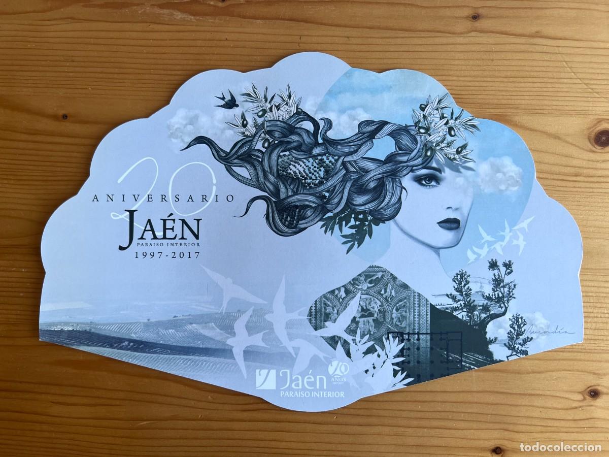 Otros art&iacute;culos de coleccionismo en papel: PRECIOSO ABANICO CARTON 20 ANIVERSARIO JAEN PARAISO INTERIOR 1997-2017