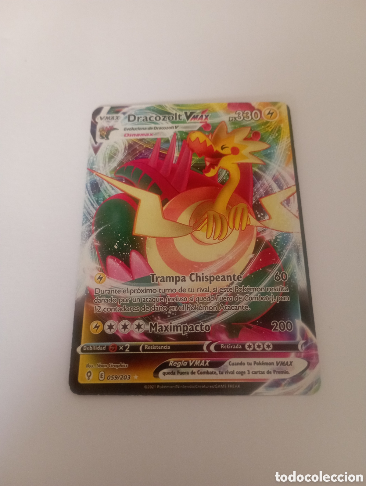 Otros Art&iacute;culos de Coleccionismo en Papel: DRACOZOLT VMAX POKEMON CARD CARTA POKEMON