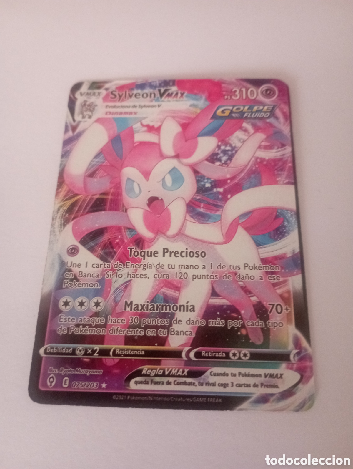 Otros Art&iacute;culos de Coleccionismo en Papel: SYLVEON VMAX POKEMON CARD CARTA POKEMON