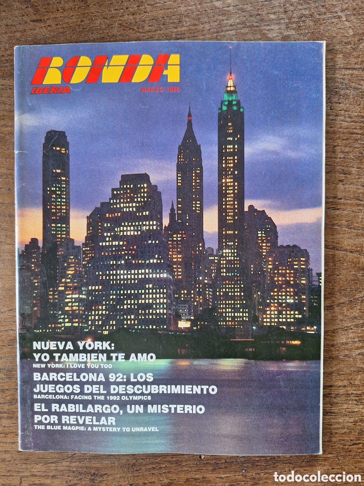 Otros Art&iacute;culos de Coleccionismo en Papel: Revista ronda iberia de marzo 1986