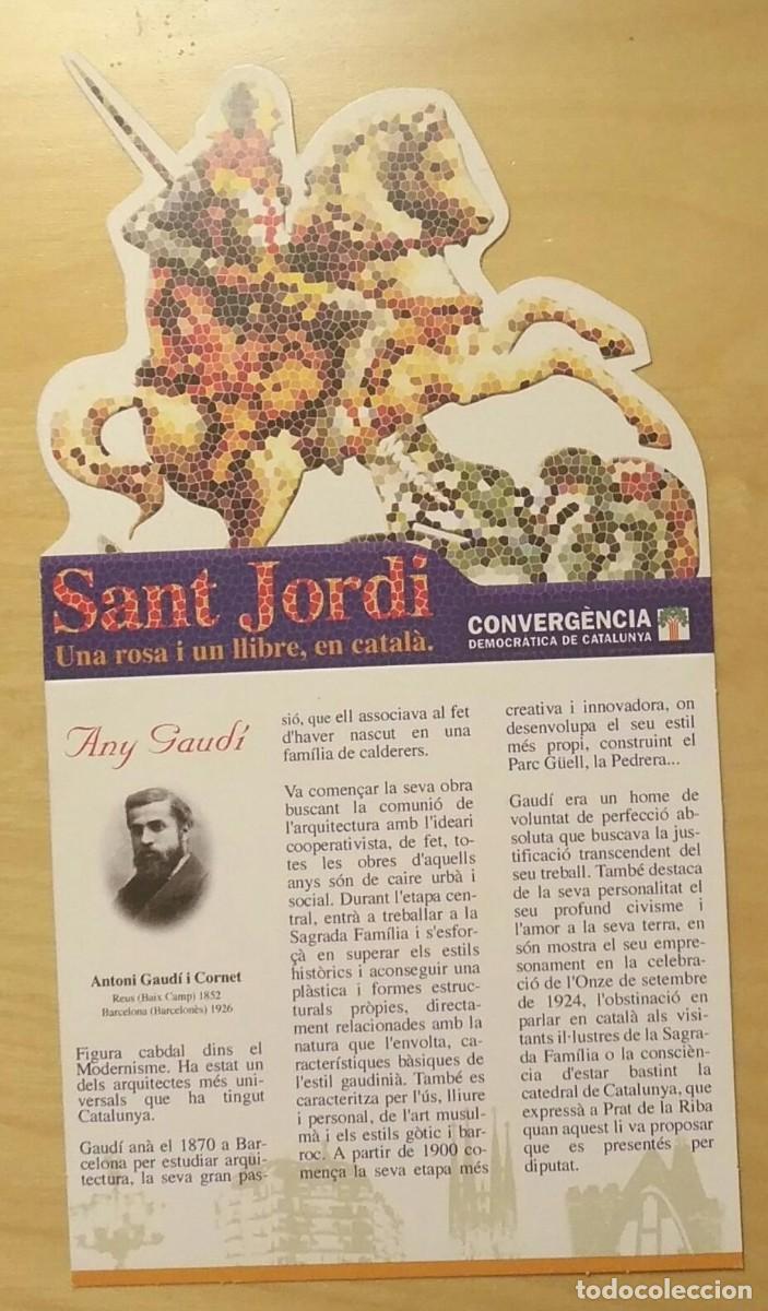Otros Art&iacute;culos de Coleccionismo en Papel: Sant Jordi / Any Gaud&iacute; / Converg&egrave;ncia Democr&agrave;tica de Catalunya - 2002