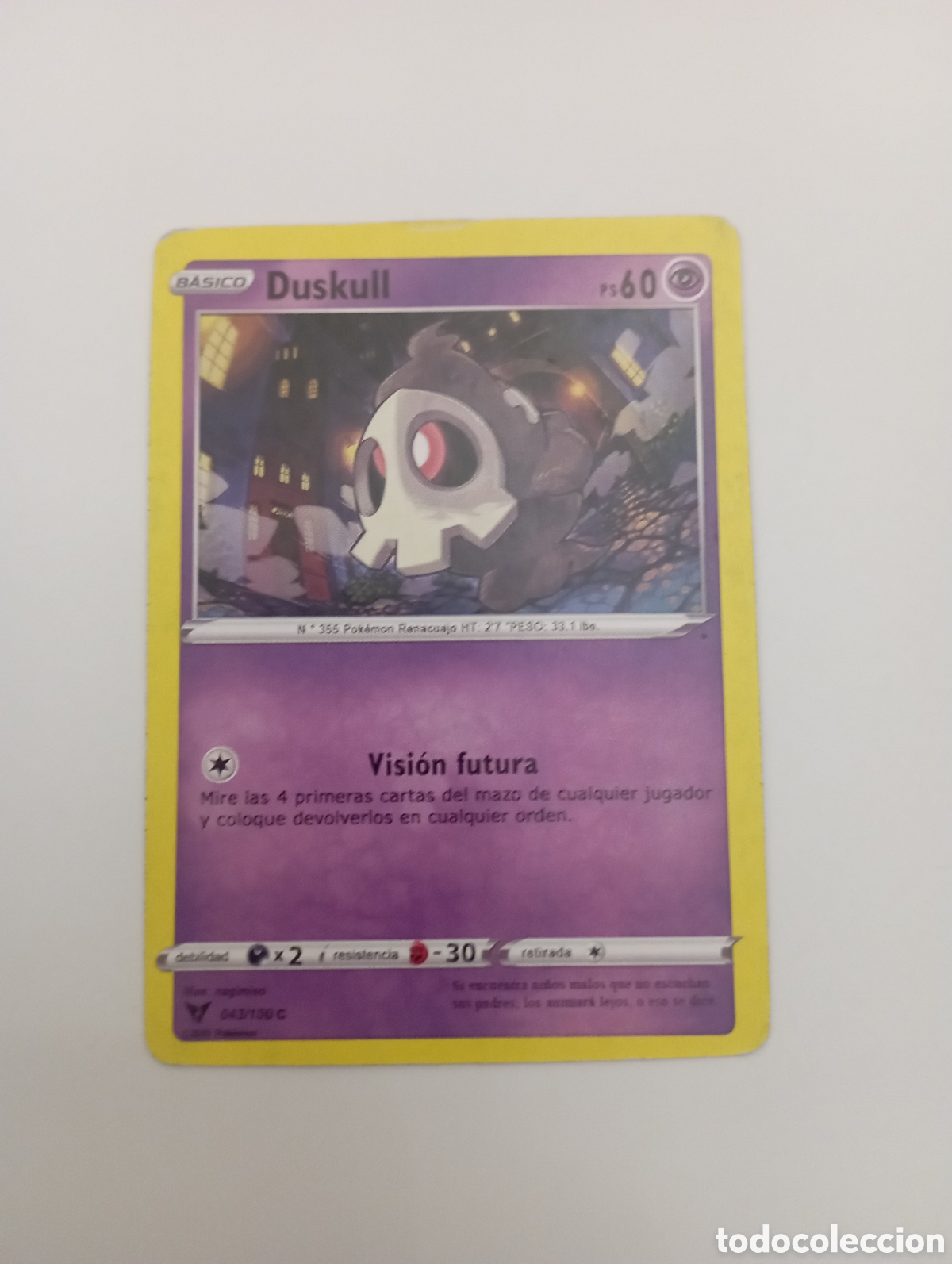 Otros Art&iacute;culos de Coleccionismo en Papel: DUSKULL POKEMON CARD CARTA POKEMON