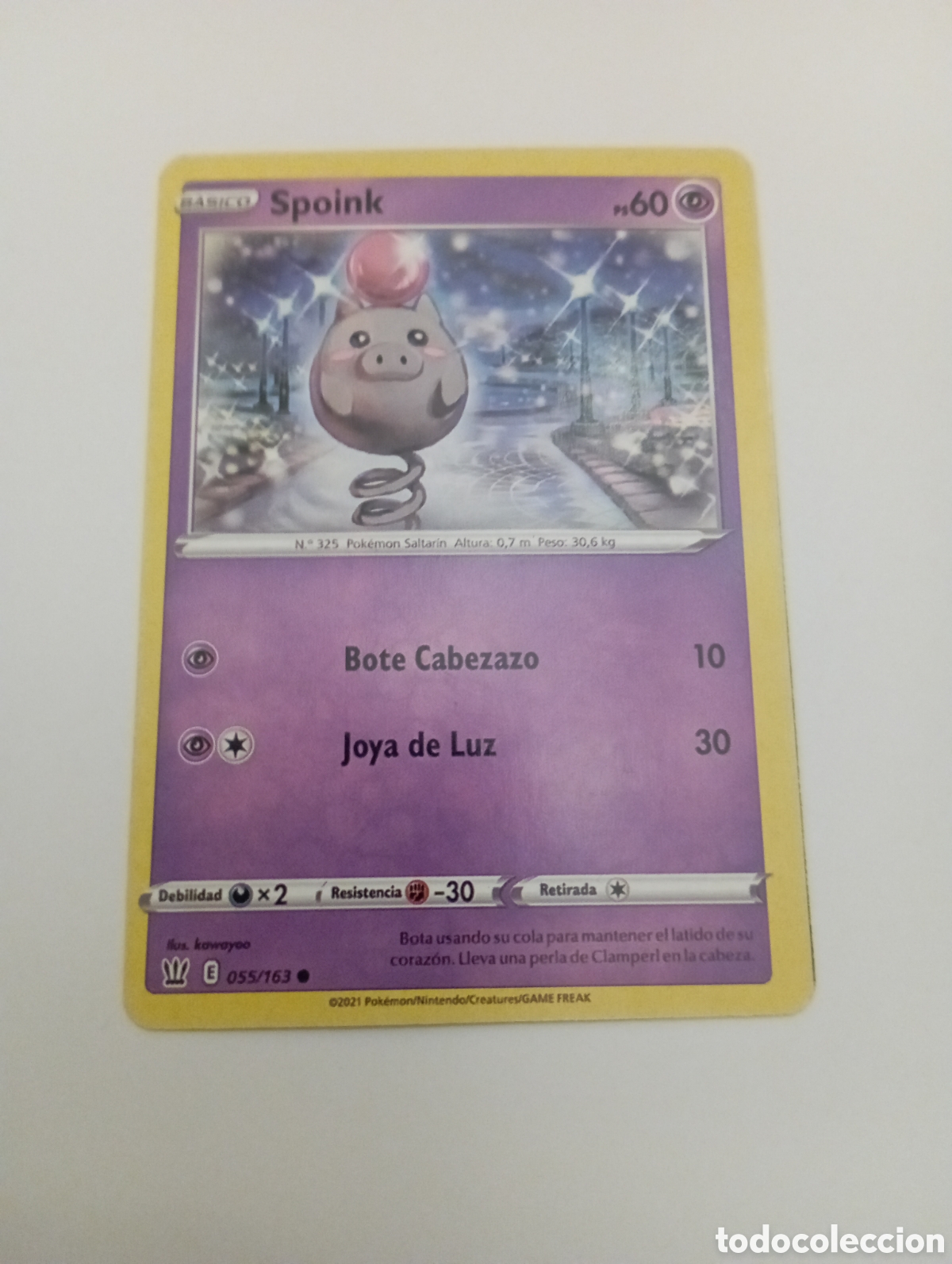 Otros Art&iacute;culos de Coleccionismo en Papel: SPOINK POKEMON CARD CARTA POKEMON