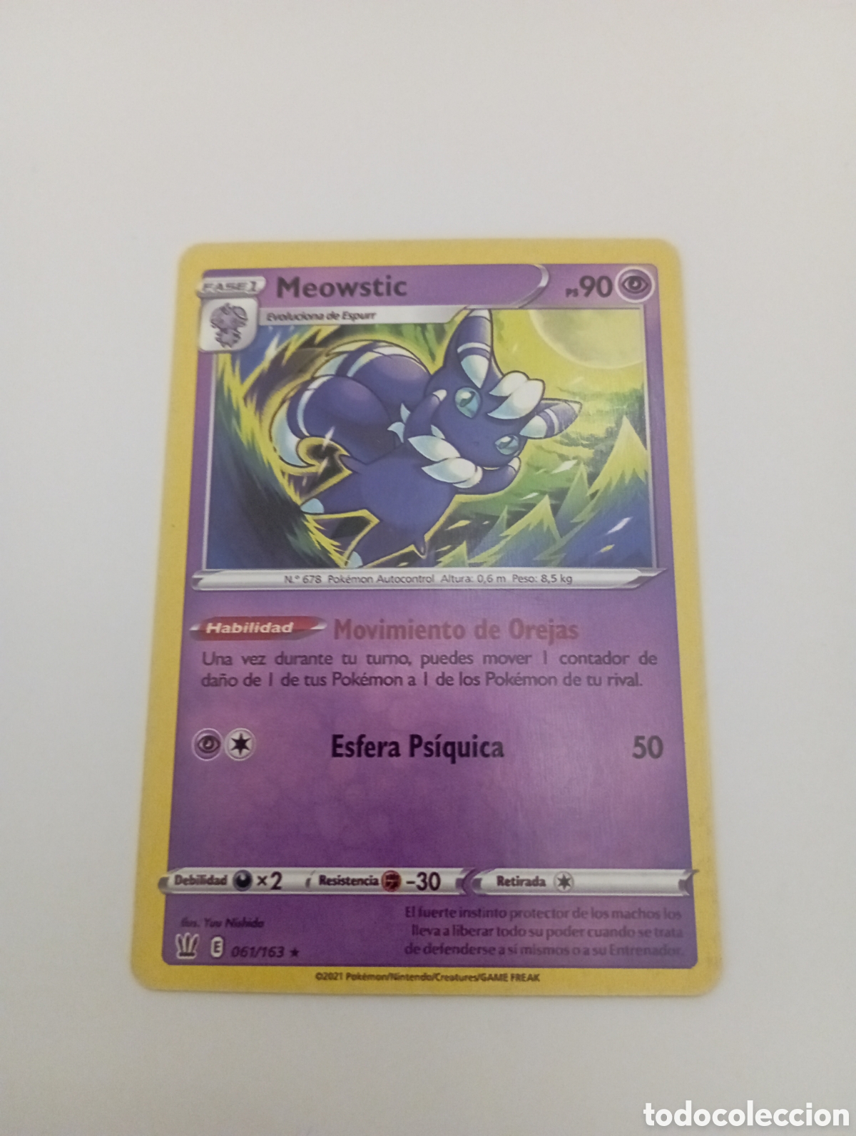 Otros Art&iacute;culos de Coleccionismo en Papel: MEOWSTIC POKEMON CARD CARTA POKEMON