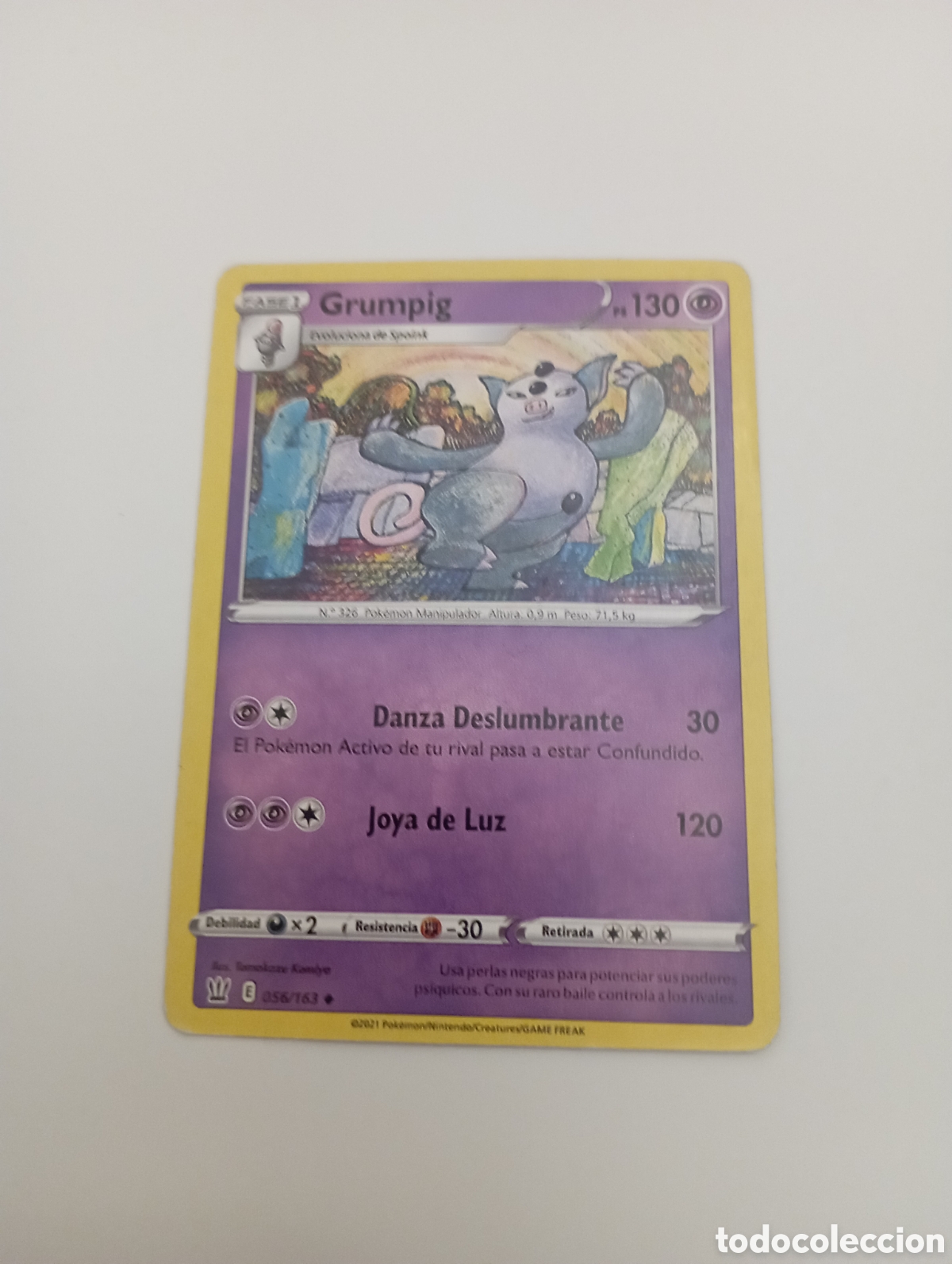 Otros Art&iacute;culos de Coleccionismo en Papel: GRUMPIG POKEMON CARD CARTA POKEMON