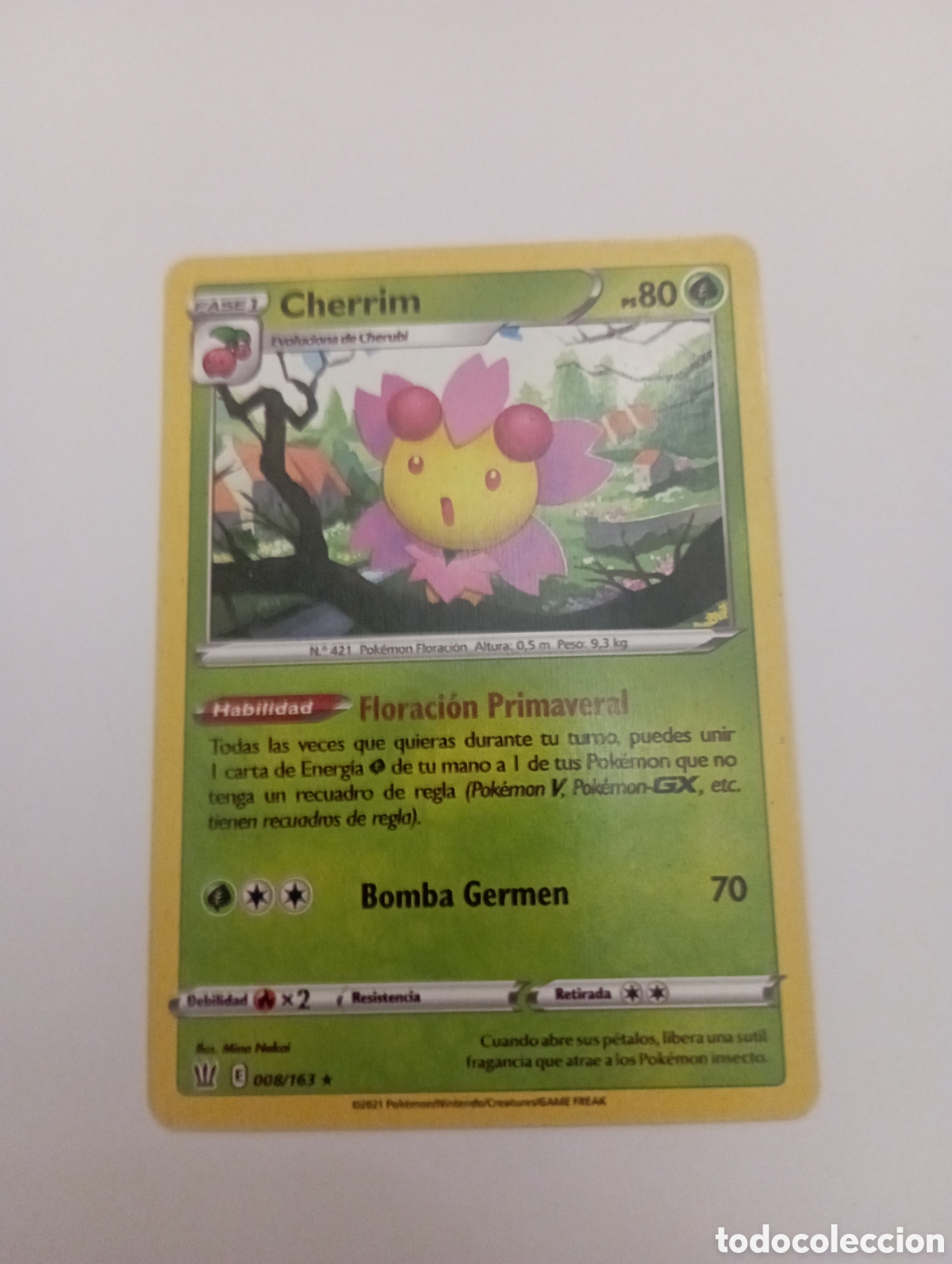 Otros Art&iacute;culos de Coleccionismo en Papel: CHERRIM POKEMON CARD CARTA POKEMON