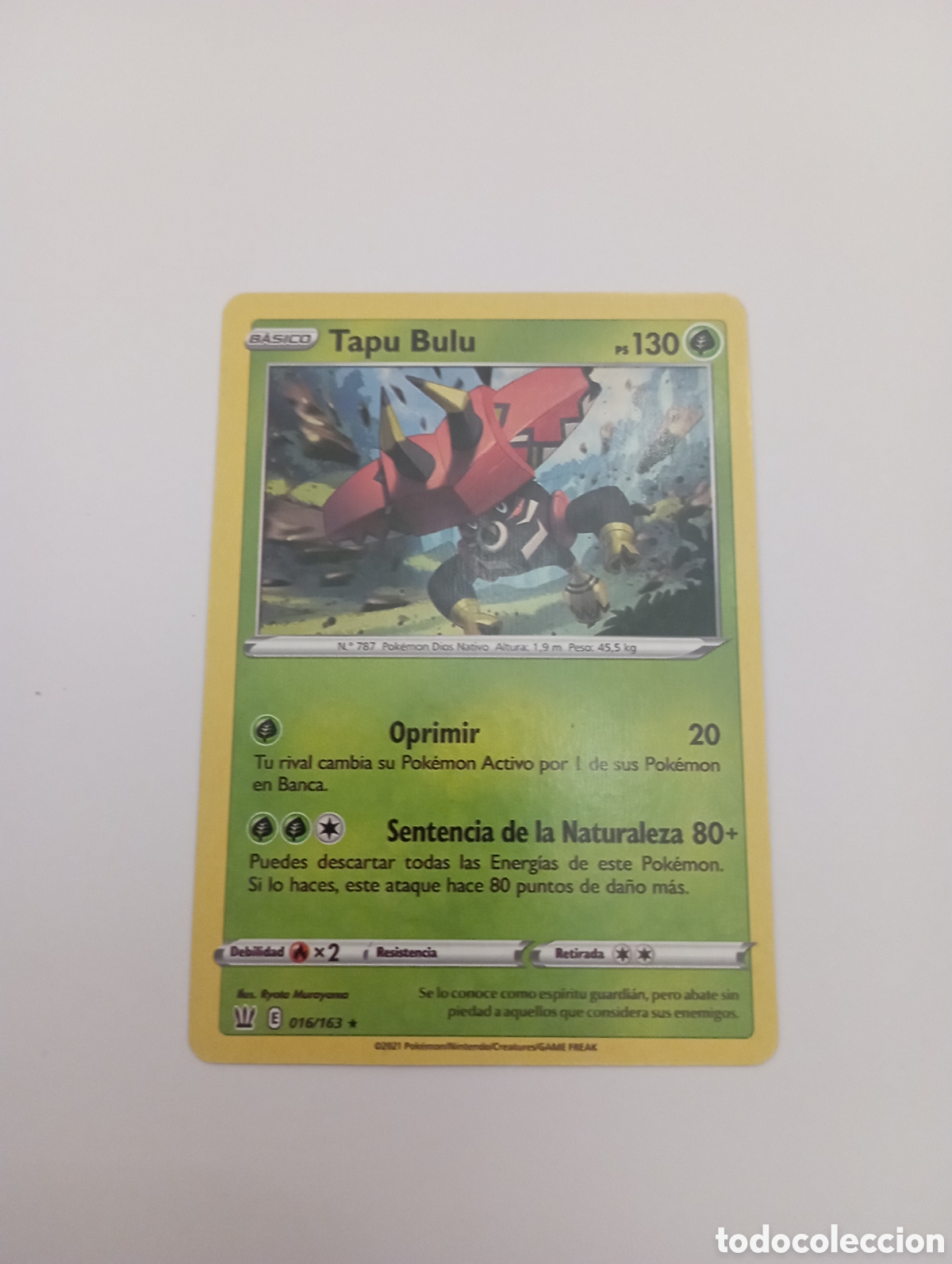 Otros Art&iacute;culos de Coleccionismo en Papel: TAPU BULU POKEMON CARD CARTA POKEMON