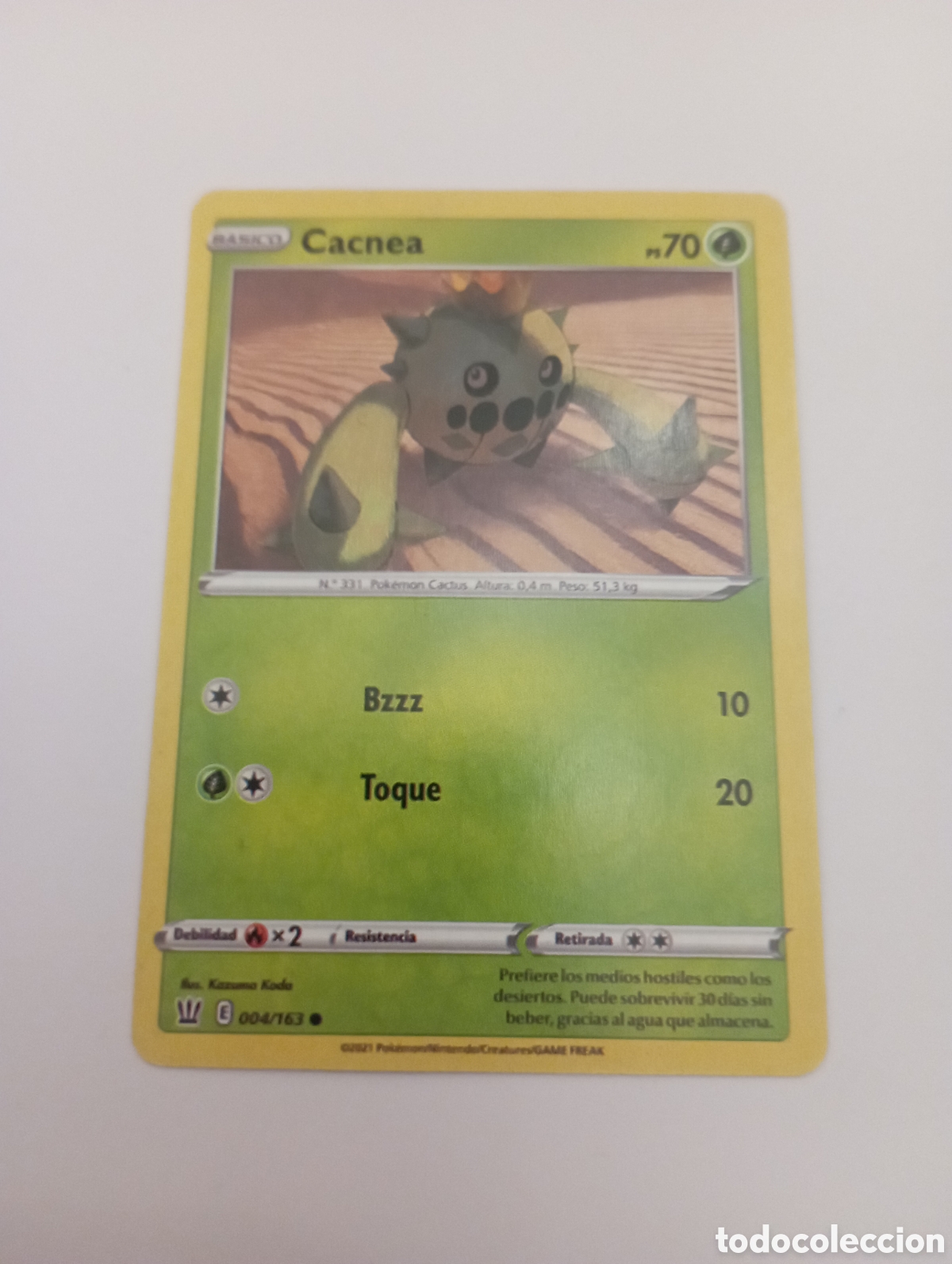 Otros Art&iacute;culos de Coleccionismo en Papel: CACNEA POKEMON CARD CARTA POKEMON