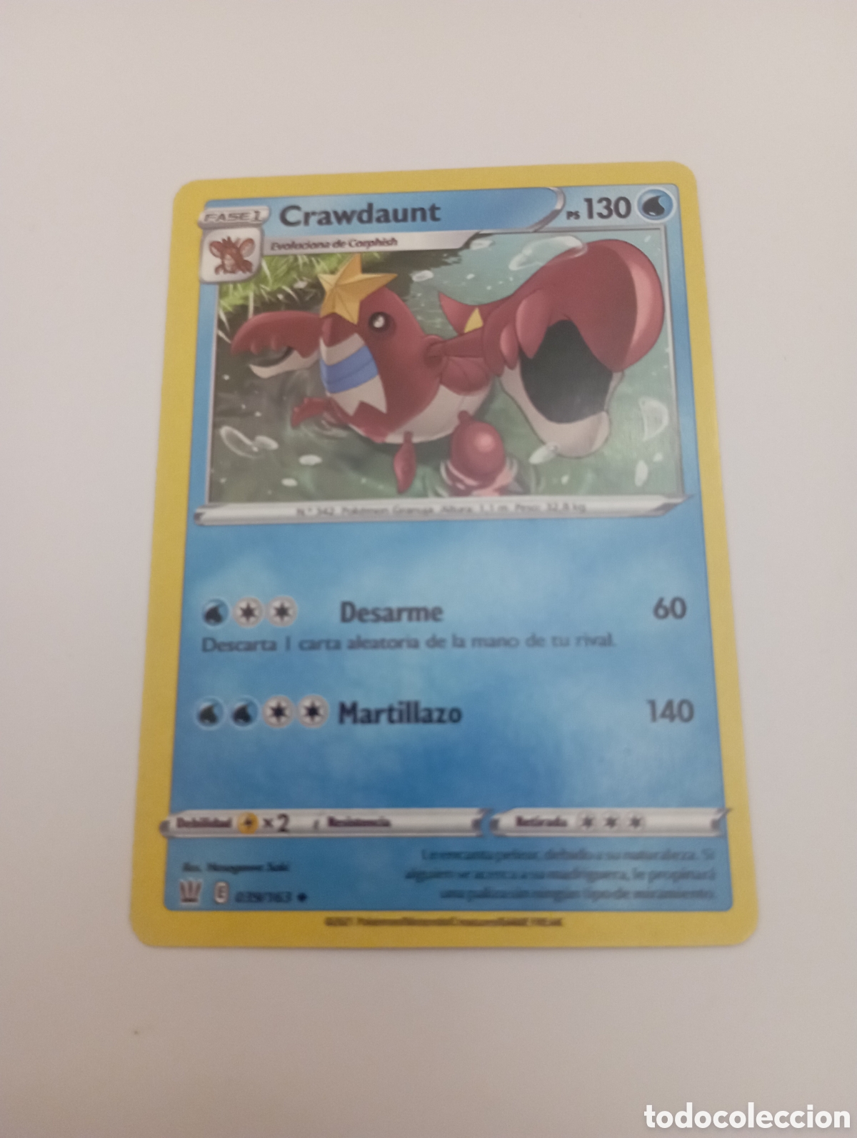 Otros Art&iacute;culos de Coleccionismo en Papel: CRAWDAUNT POKEMON CARD CARTA POKEMON