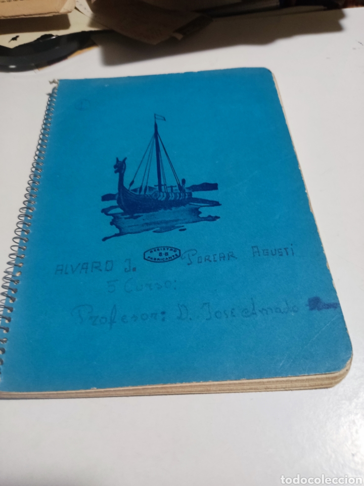 Otros art&iacute;culos de coleccionismo en papel: Cuaderno escolar car&aacute;tula barco vikingo