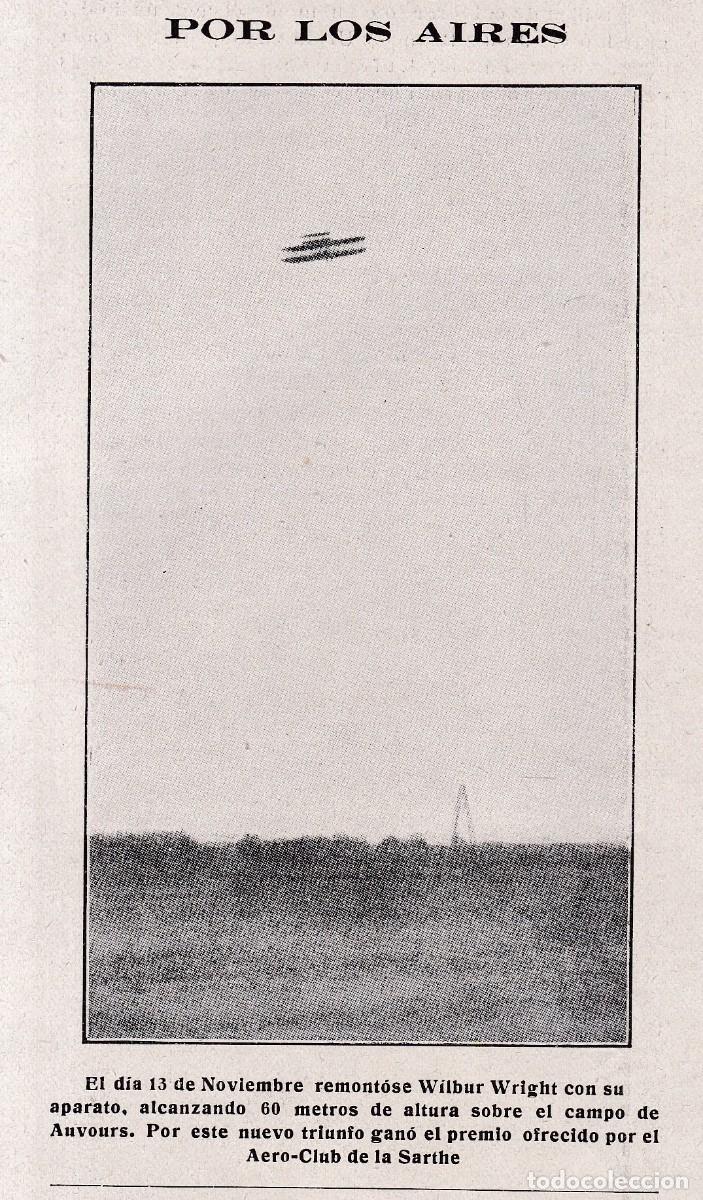 Otros art&iacute;culos de coleccionismo en papel: WILBUR WRIGHT - GANADOR PREMIO AERO-CLUB DE LA SARTHE - &rdquo; LA HORMIGA DE ORO &rdquo; 28-XI-1908