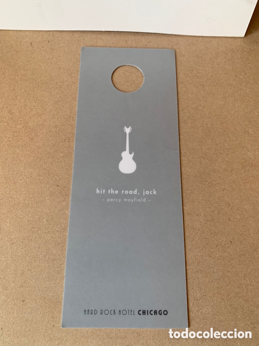 Otros art&iacute;culos de coleccionismo en papel: AVISADOR DE PUERTA DEL HARD ROCK HOTEL DE CHICAGO.