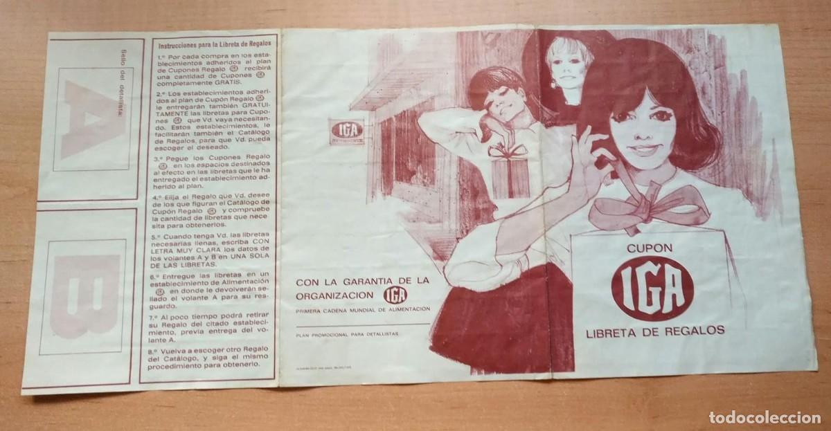 Otros art&iacute;culos de coleccionismo en papel: N 4 Cup&oacute;n IGA Libreta de regalos - Primera cadena mundial de alimentaci&oacute;n - Completo