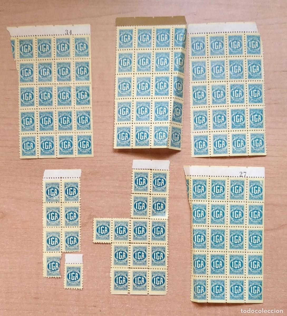 Otros art&iacute;culos de coleccionismo en papel: Lote cupones sueltos para rellenar libretas de regalos IGA - Primera cadena mundial de alimentaci&oacute;n
