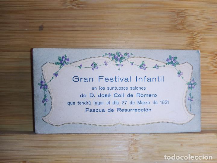 Sammelleidenschaft Andere Papierartikel: GRAN FESTIVAL INFANTIL EN LOS SALONES DE JOSE COLLE DE ROMERO-A&Ntilde;O 1921-VER FOTOS-(K-11.088)