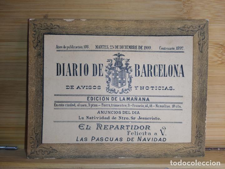 Otros Art&iacute;culos de Coleccionismo en Papel: DIARIO DE BARCELONA-EL REPARTIDOR-FELICITACION ANTIGUA NAVIDAD-VER FOTOS-(K-11.093)