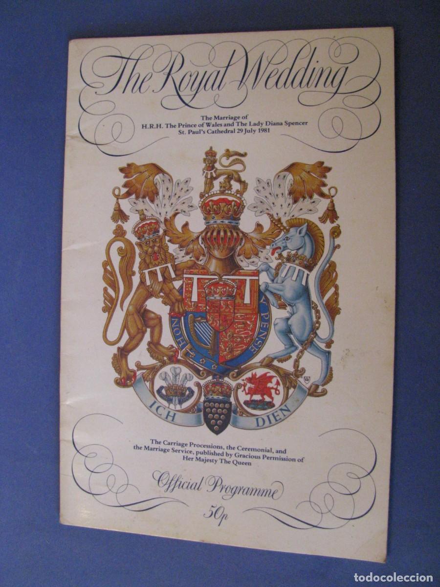 Otros Art&iacute;culos de Coleccionismo en Papel: PROGRAMA OFICIAL DE LA BODA LADY DIANA SPENCER Y PRINCE OF WALES. THE ROYAL WEDDING. 1981.
