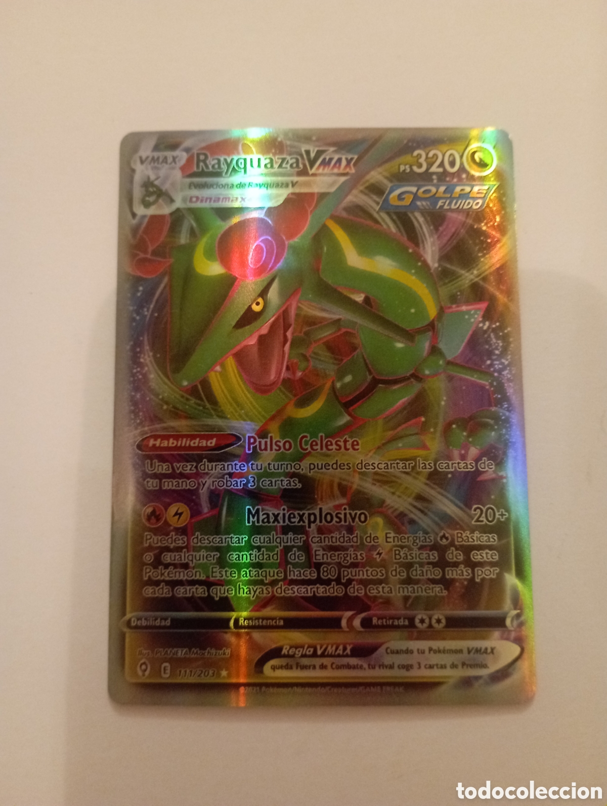 Otros Art&iacute;culos de Coleccionismo en Papel: RAYQUAZA VMAX POKEMON CARD CARTA POKEMON