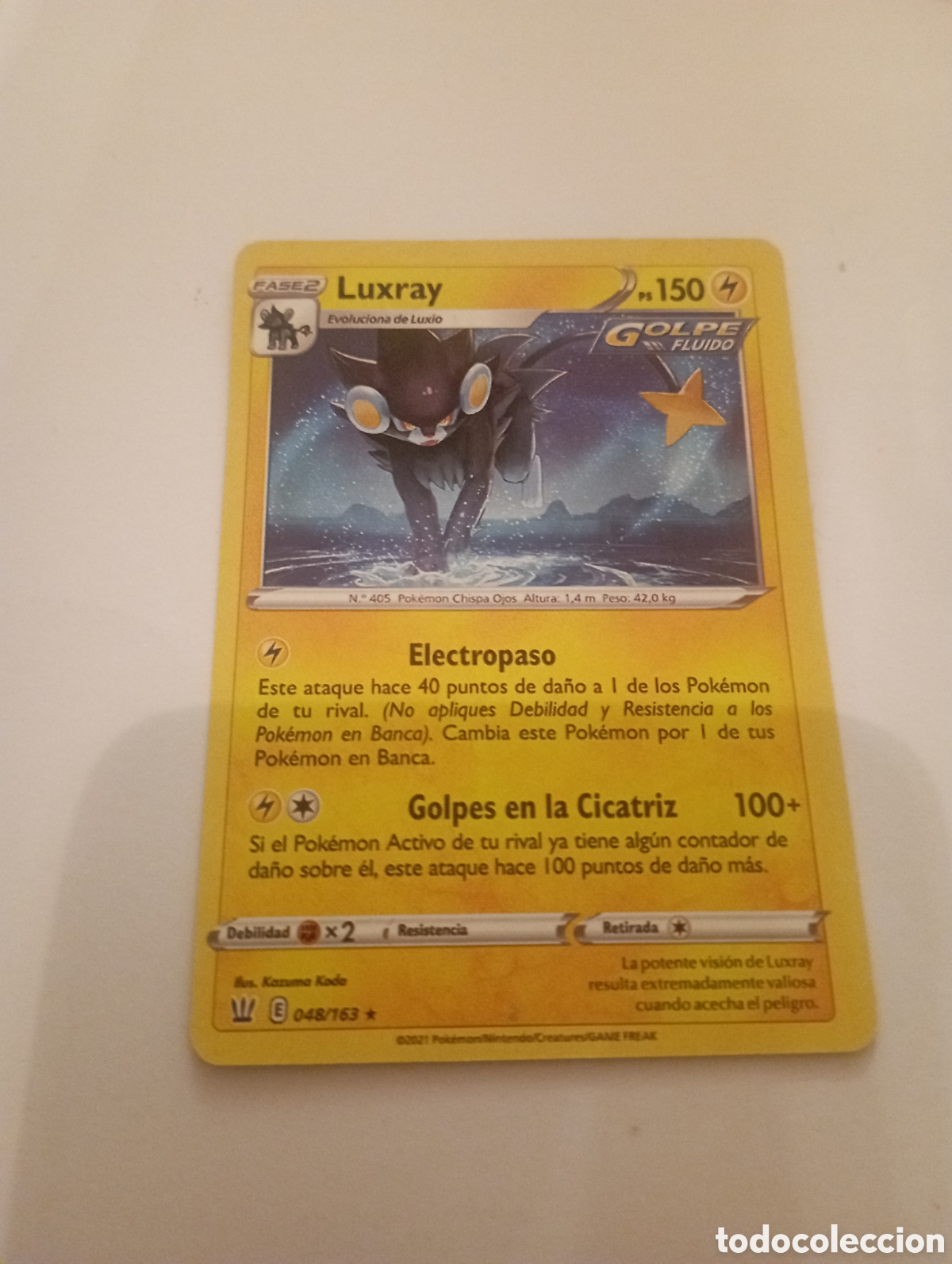 Otros Art&iacute;culos de Coleccionismo en Papel: LUXRAY POKEMON CARD CARTA POKEMON