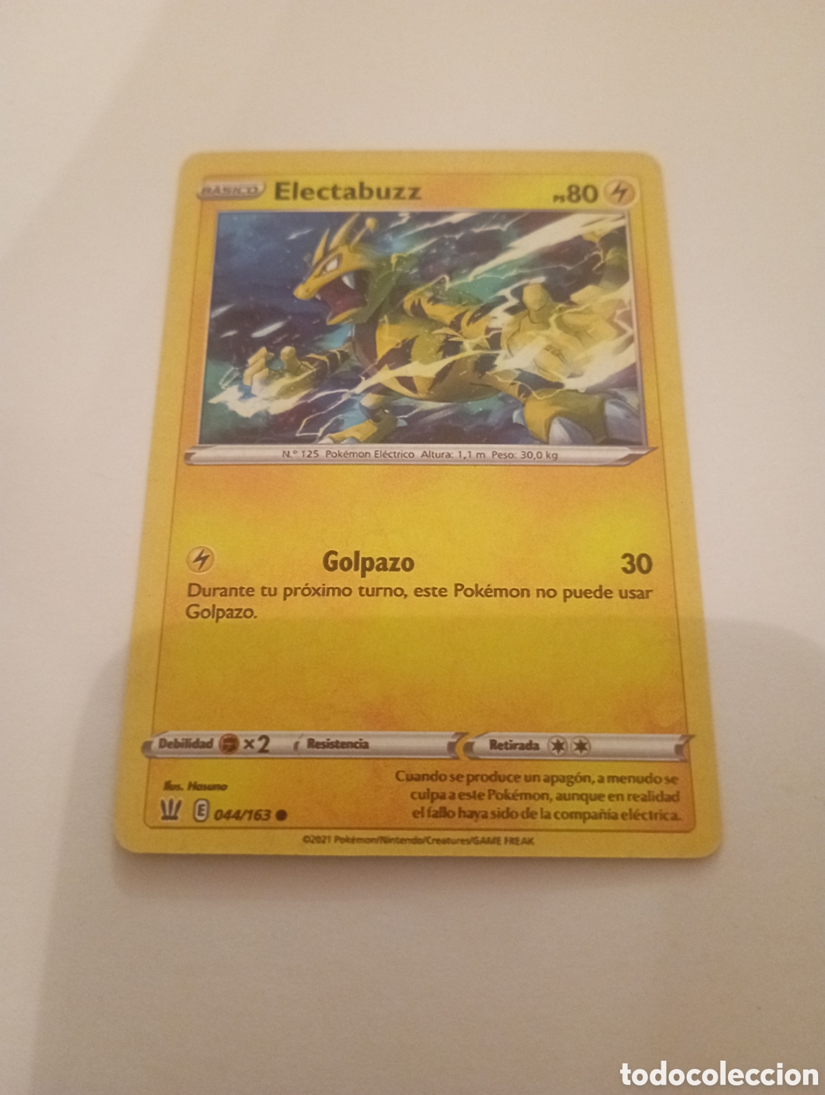 Otros Art&iacute;culos de Coleccionismo en Papel: ELECTABUZZ POKEMON CARD CARTA POKEMON