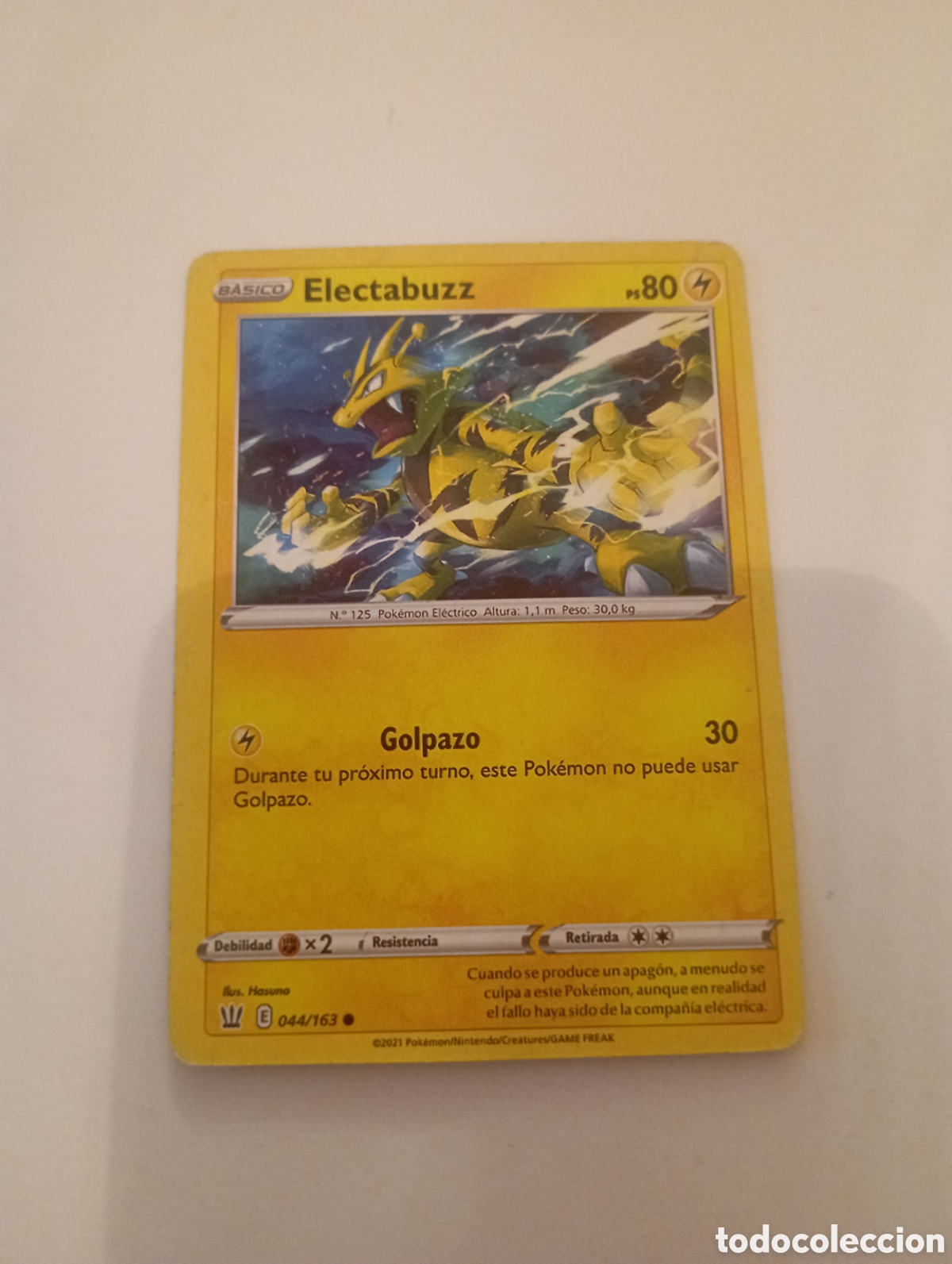 Otros Art&iacute;culos de Coleccionismo en Papel: ELECTABUZZ POKEMON CARD CARTA POKEMON