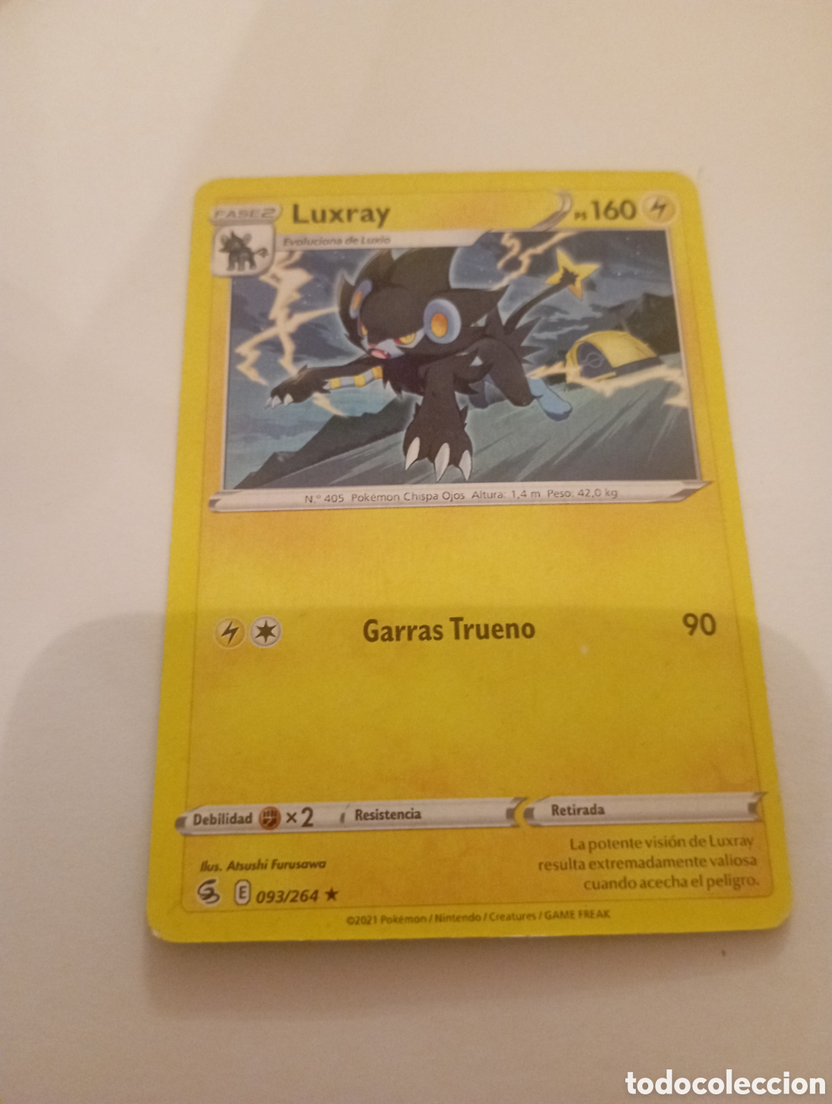 Otros Art&iacute;culos de Coleccionismo en Papel: LUXRAY POKEMON CARD CARTA POKEMON