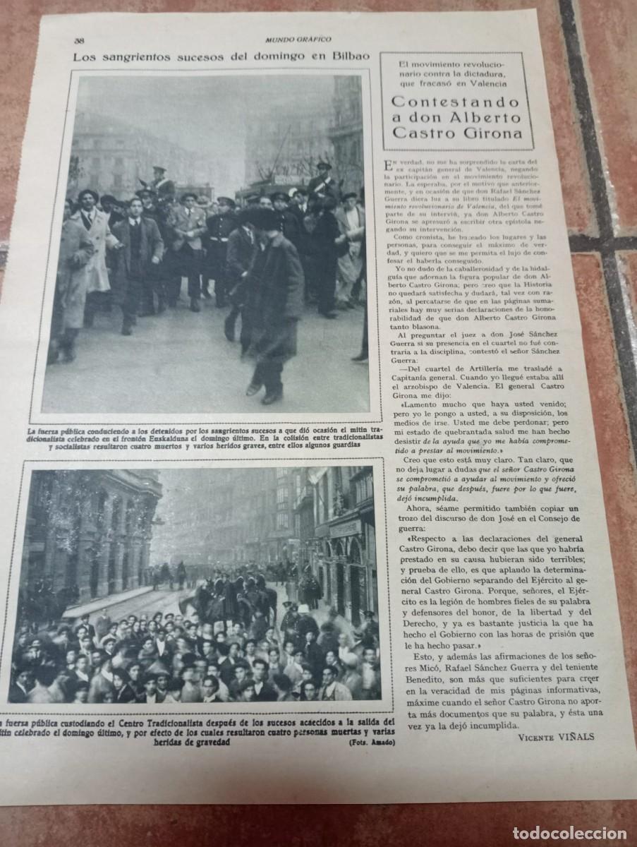 Otros Art&iacute;culos de Coleccionismo en Papel: BILBAO - SANGRIENTOS SUCESOS & VICENTE VI&Ntilde;ALS - MUNDO GR&Aacute;FICO 15/18 ENERO 1932