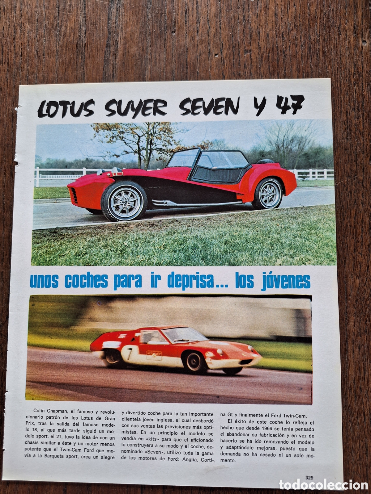 Paper Collecting Others: Reportaje autom&oacute;vil lotus seven
