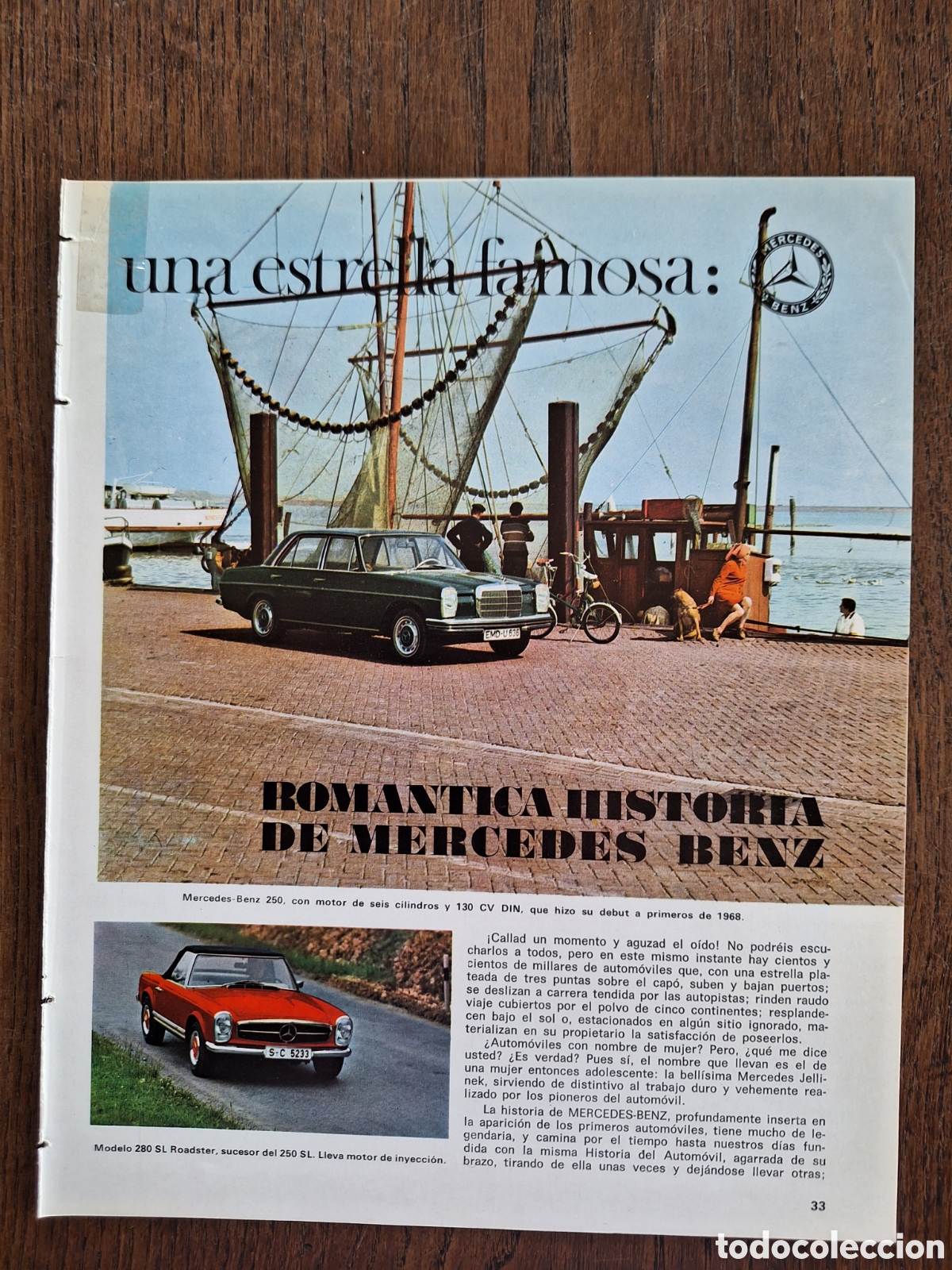 Collectionnisme Papier divers: Reportaje autom&oacute;vil mercedes benz