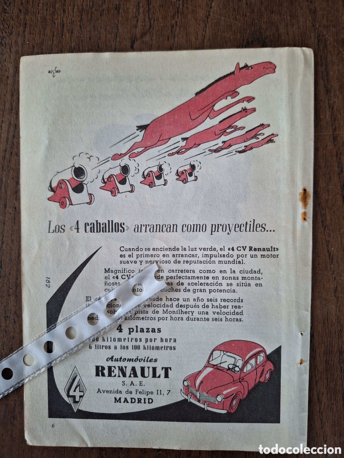 Sammelleidenschaft Andere Papierartikel: Publicidad Autom&oacute;vil Renault 4 / 4 de 1953