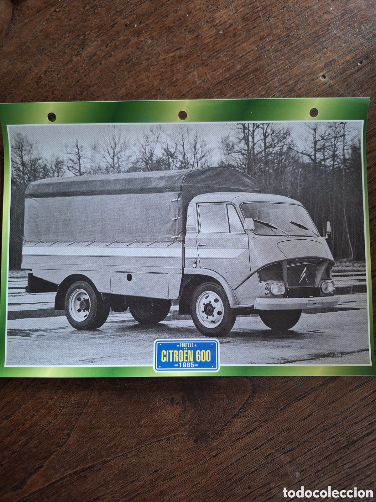 Paper Collecting Others: Ficha camion Citro&euml;n 600 de 1965