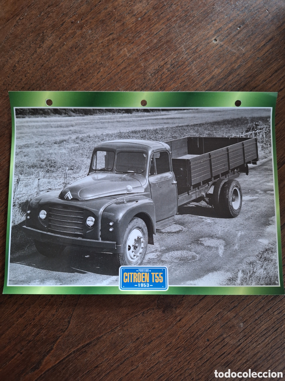 Paper Collecting Others: Ficha camion Citro&euml;n T55 de 1953