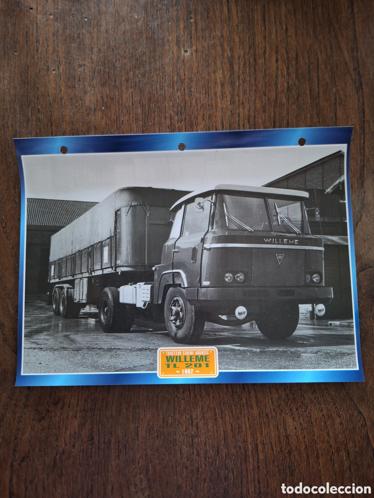 Paper Collecting Others: Ficha camion Willeme Tl 201 de 1962