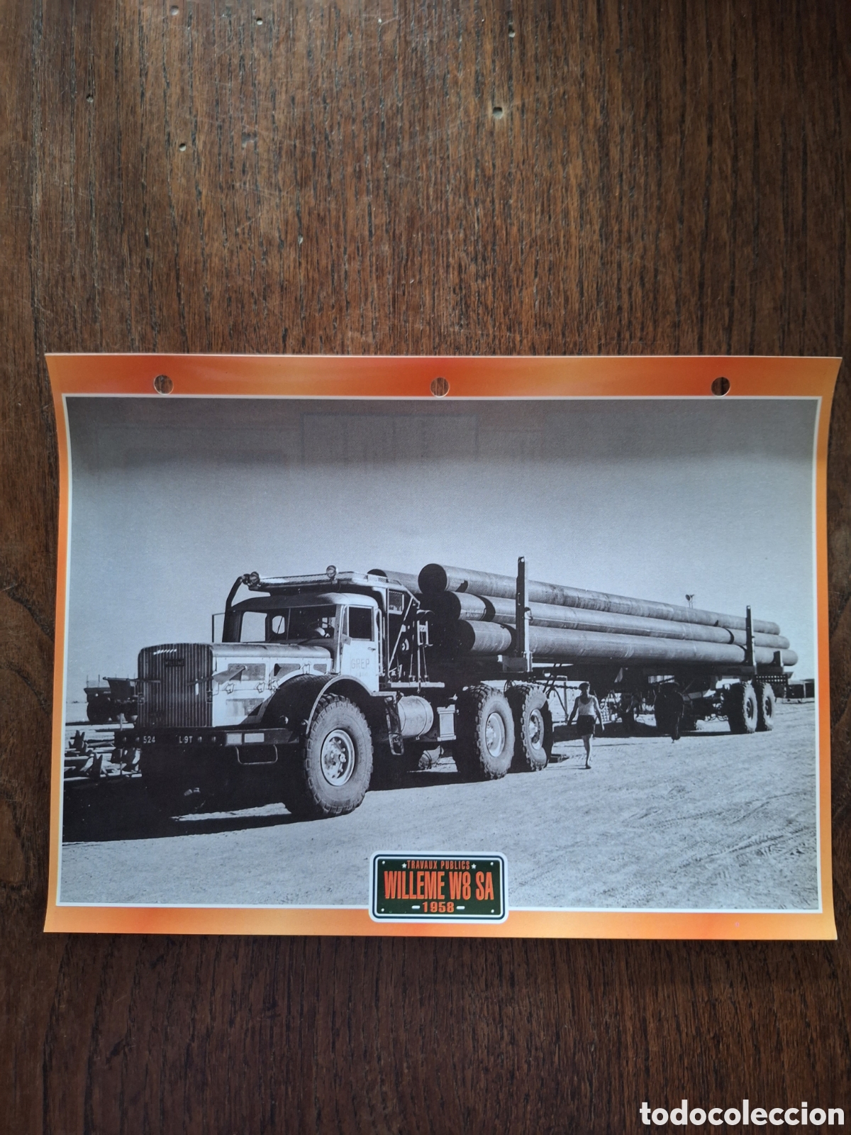 Paper Collecting Others: Ficha camion Willeme W8 Sa de 1958
