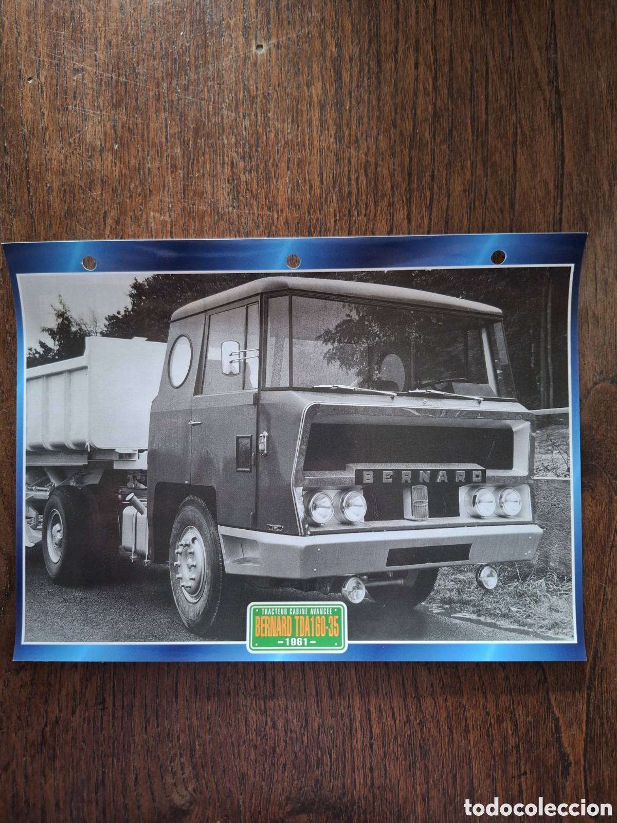 Paper Collecting Others: Ficha camion Bernard Tda160 35 de 1961