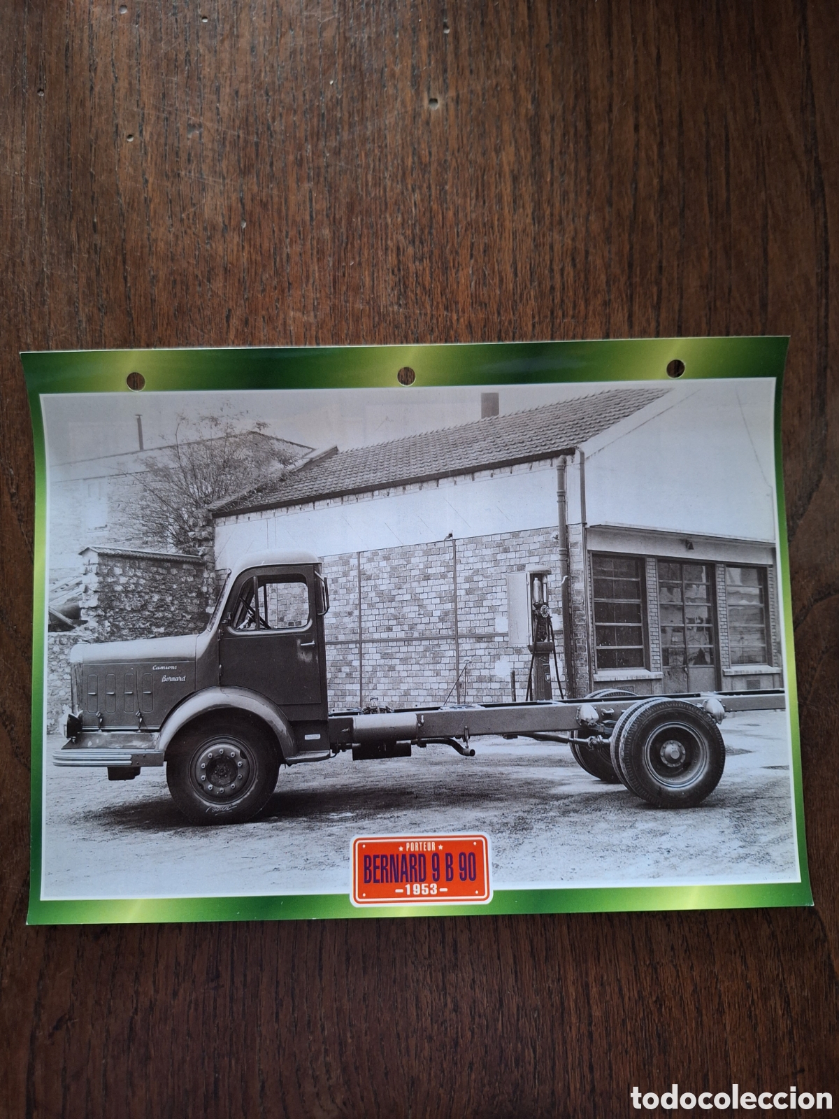 Paper Collecting Others: Ficha camion Bernard 9 B 90 de 1953
