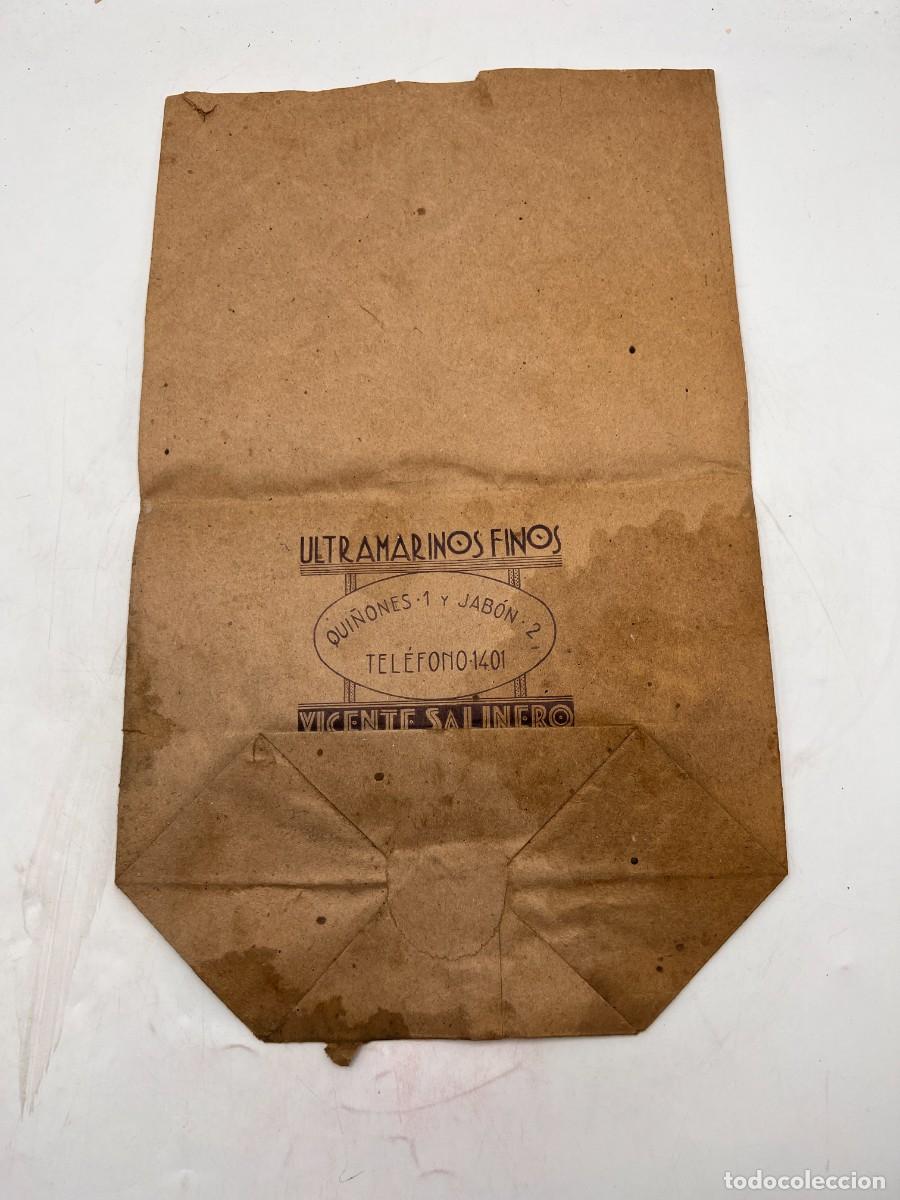 Sammelleidenschaft Andere Papierartikel: BOLSA DE ULTRAMARINOS FINOS. VICENTE SALINERO. VALLADOLID. MEDIDAS APROX.:45 X 28 CM