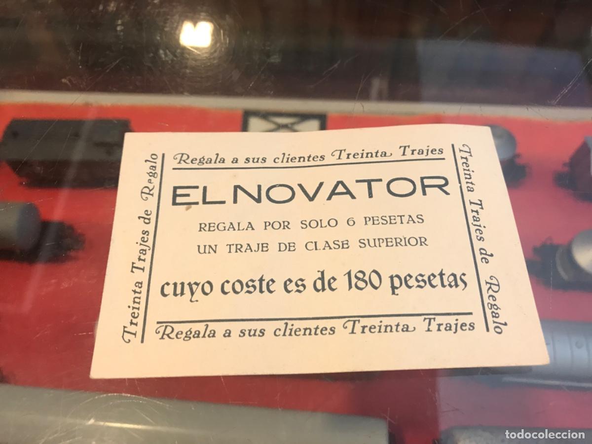 Collectionnisme Papier divers: PAPEL. EL NOVATOR. REGALA A SUS CLIENTES TREINTA TRAJES. POR S&Oacute;LO 6 PESETAS.... 10,5 X 7CM. FERROL