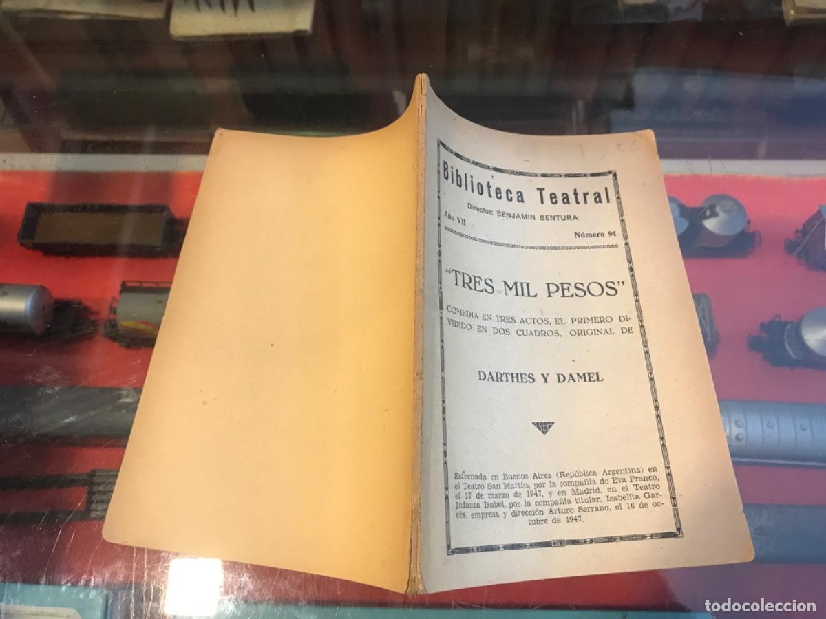 Collectionnisme Papier divers: BIBLIOTECA TEATRAL. N&ordm; 94. TRES MIL PESOS. DARTHES Y DAMEL. 1948