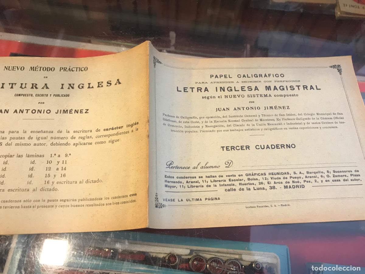 Collectionnisme Papier divers: PAPEL CALIGR&Aacute;FICO... LETRA INGLESA MAGISTRAL. SISTEMA DE JUAN ANTONIO JIM&Eacute;NEZ. TERCER CUADERNO
