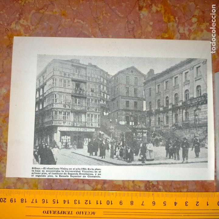 Otros Art&iacute;culos de Coleccionismo en Papel: ANTIGUO RECORTE INFORMACION GRAFICA BILBAO - EL INSTITUTO VIEJO EN EL A&Ntilde;O 1902