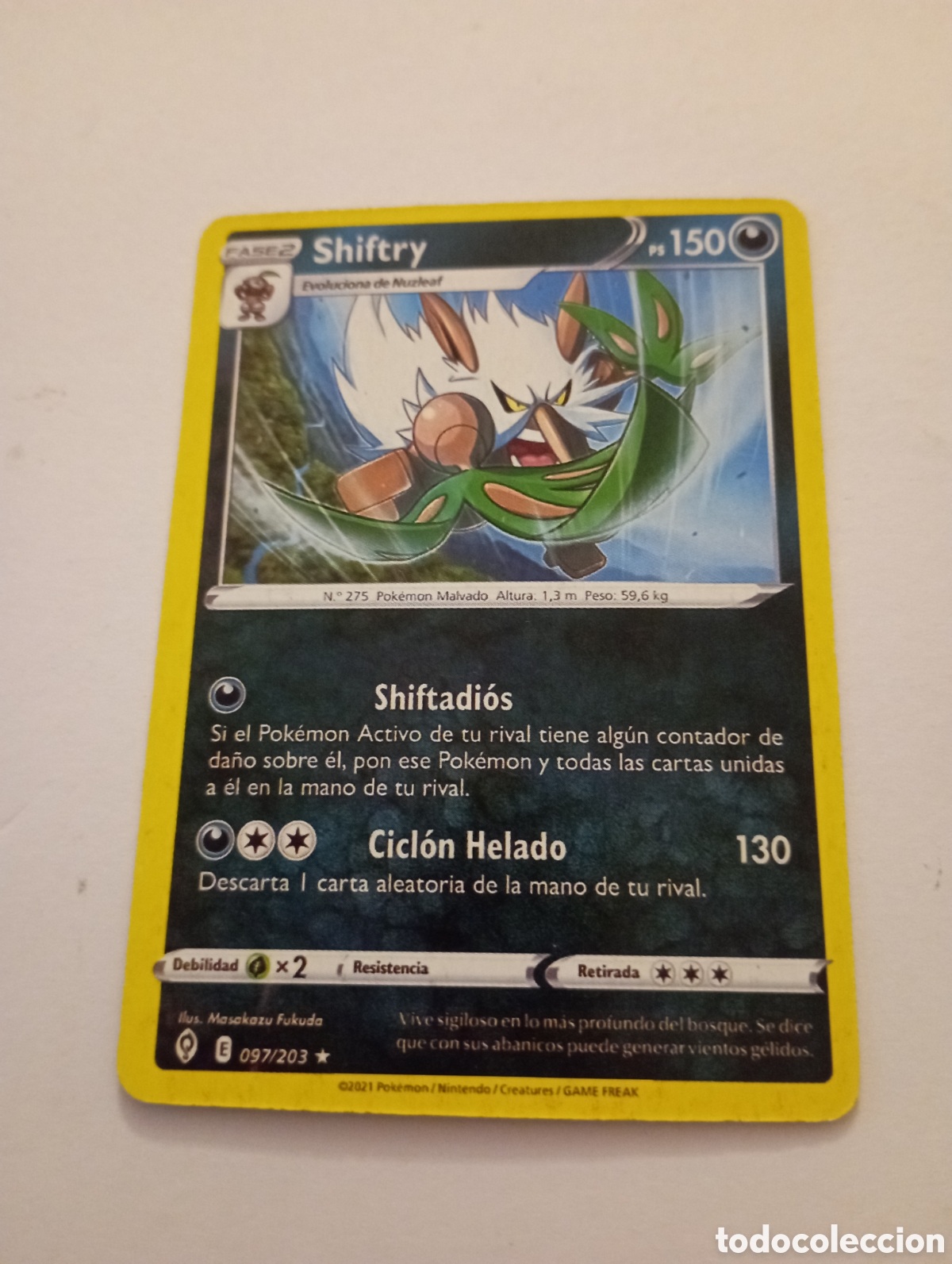 Otros Art&iacute;culos de Coleccionismo en Papel: SHIFTRY POKEMON CARD CARTA POKEMON