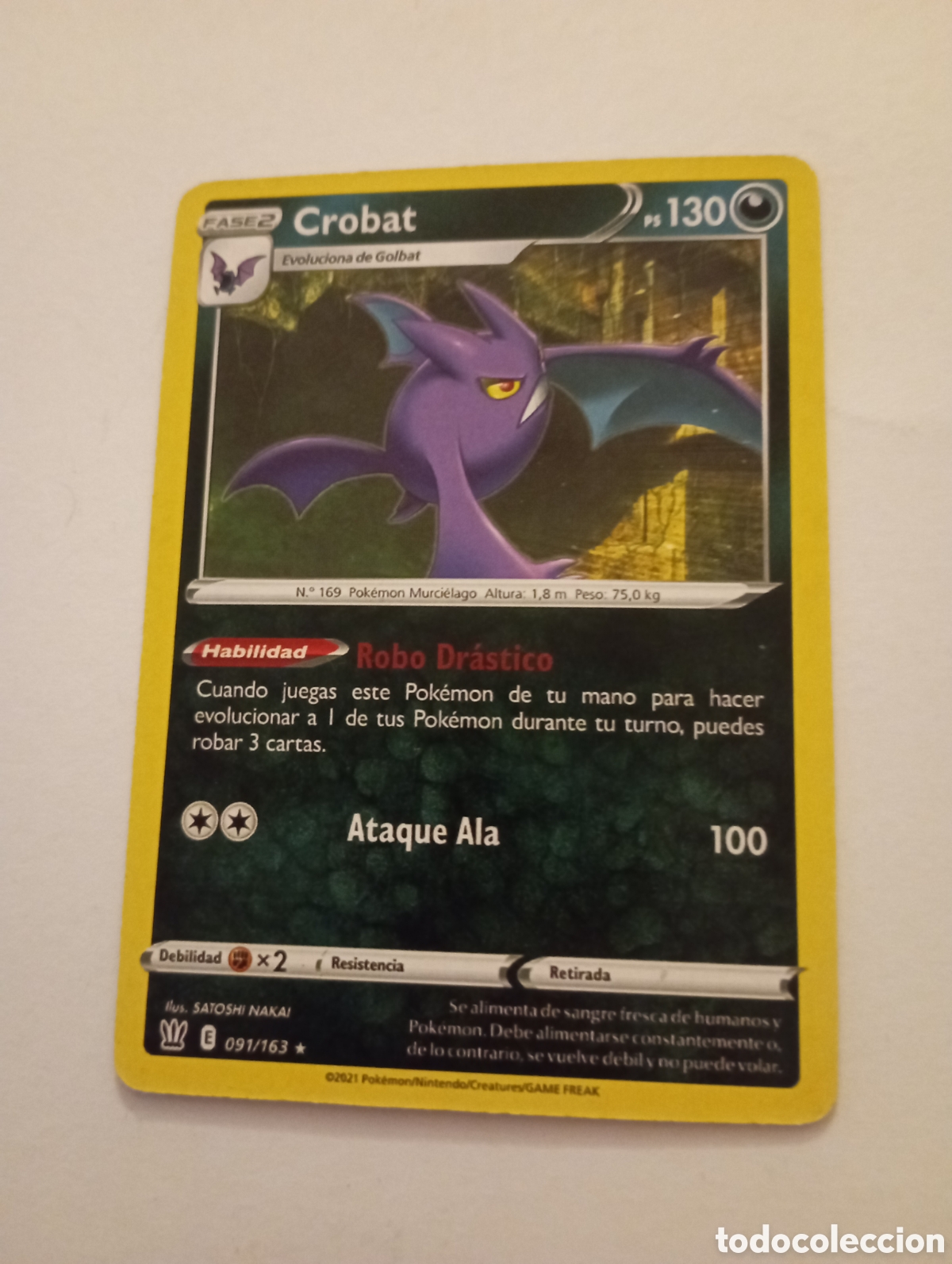 Otros Art&iacute;culos de Coleccionismo en Papel: CROBAT POKEMON CARD CARTA POKEMON