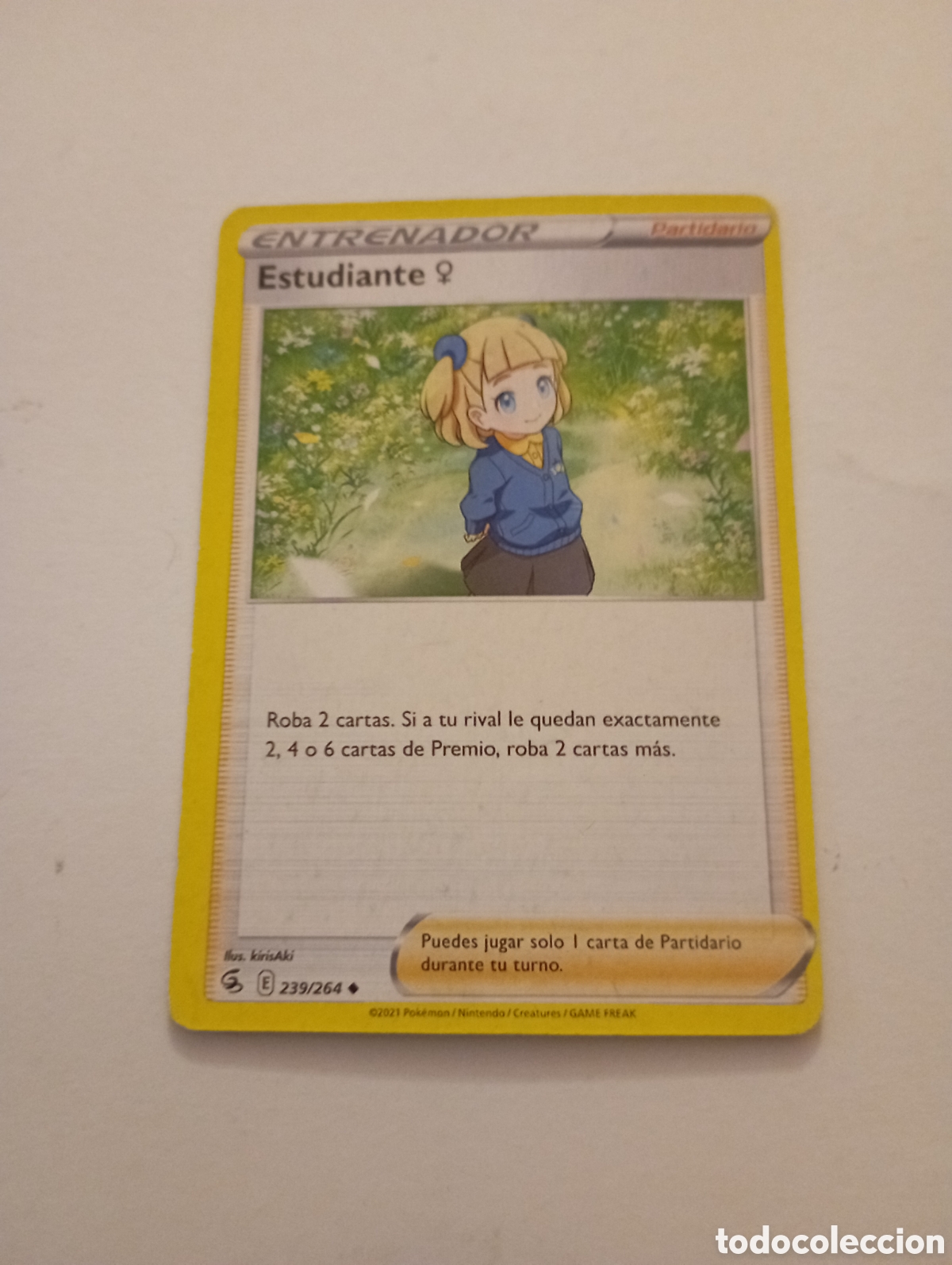 Otros Art&iacute;culos de Coleccionismo en Papel: ENTRENADOR ESTUDIANTE POKEMON CARD CARTA POKEMON