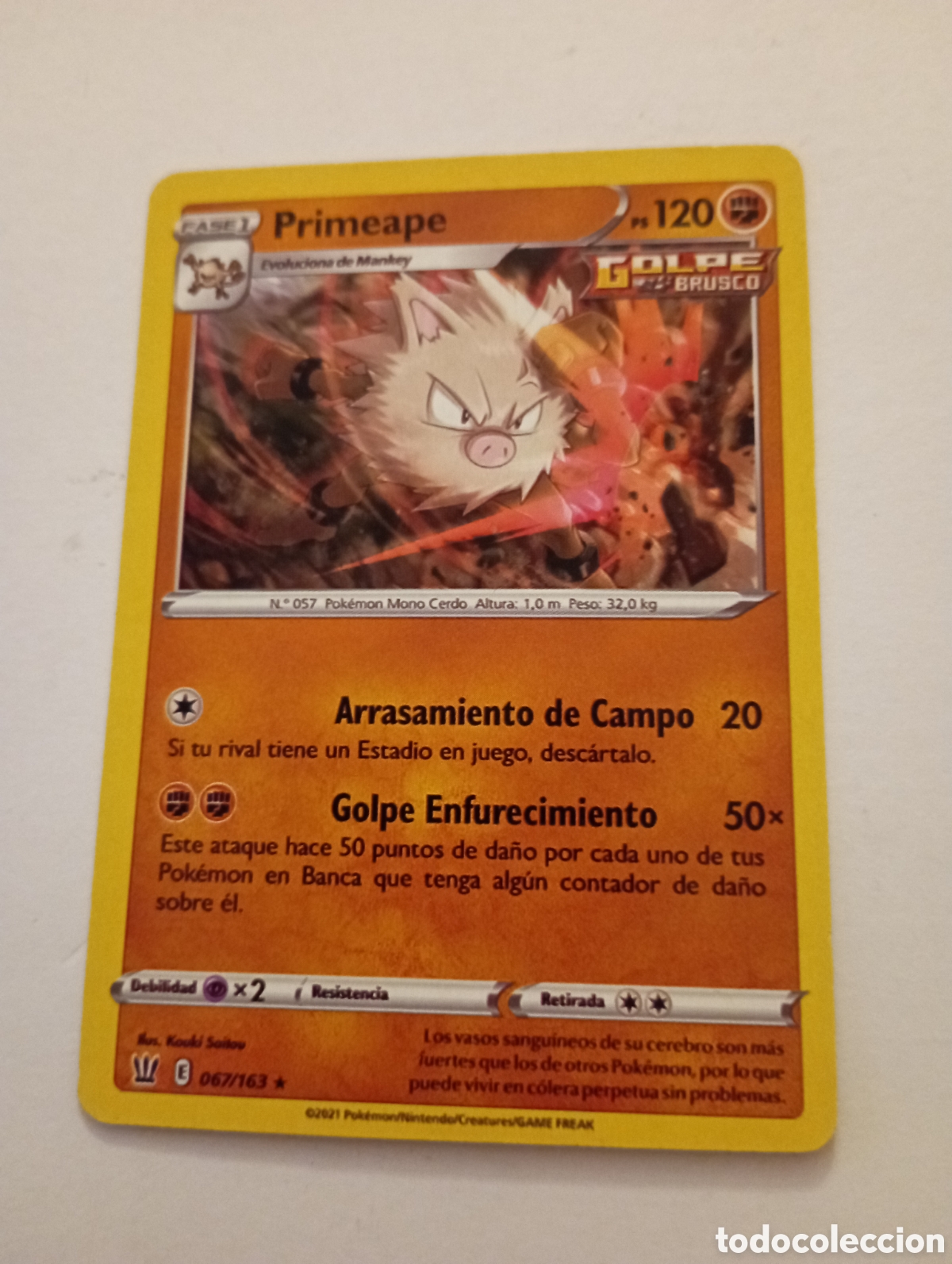 Otros Art&iacute;culos de Coleccionismo en Papel: PRIMEAPE POKEMON CARD CARTA POKEMON